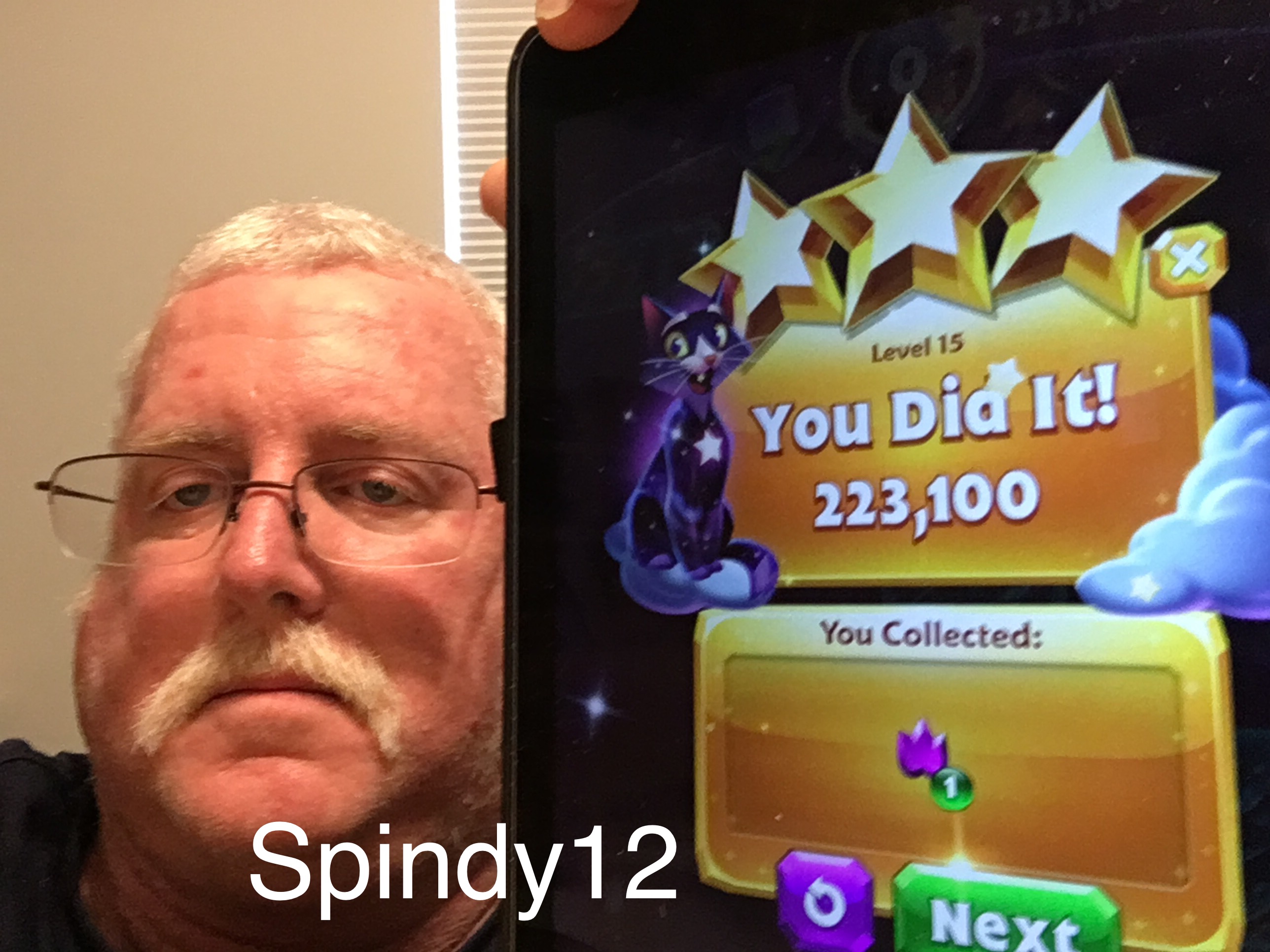Spindy12: Bejeweled Stars: Level 15 - Shifting Stairways (iOS) 223,100 points on 2016-12-25 07:51:00
