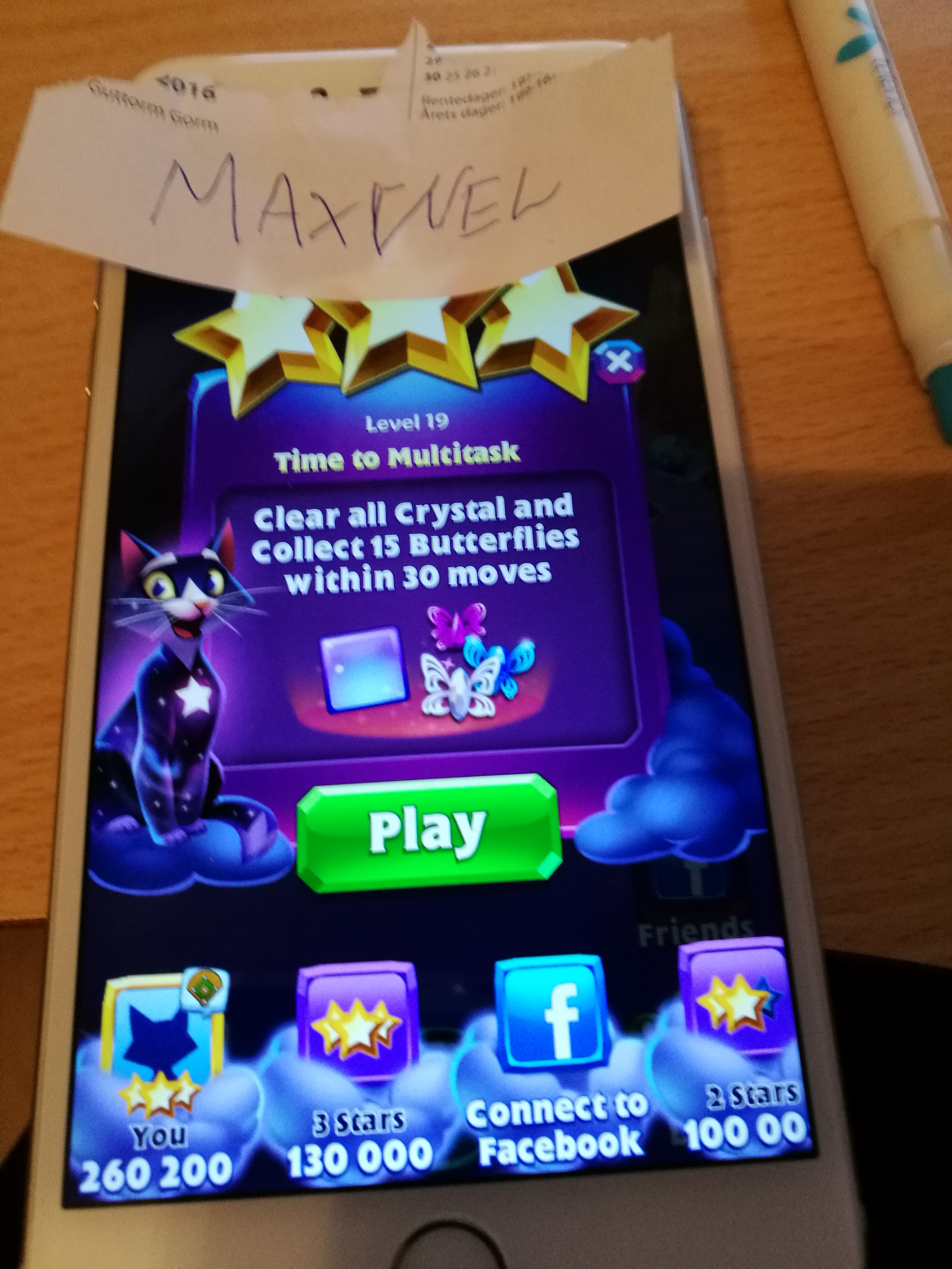 Maxwel: Bejeweled Stars: Level 19 - Time to Multitask (iOS) 260,200 points on 2016-08-24 15:33:43