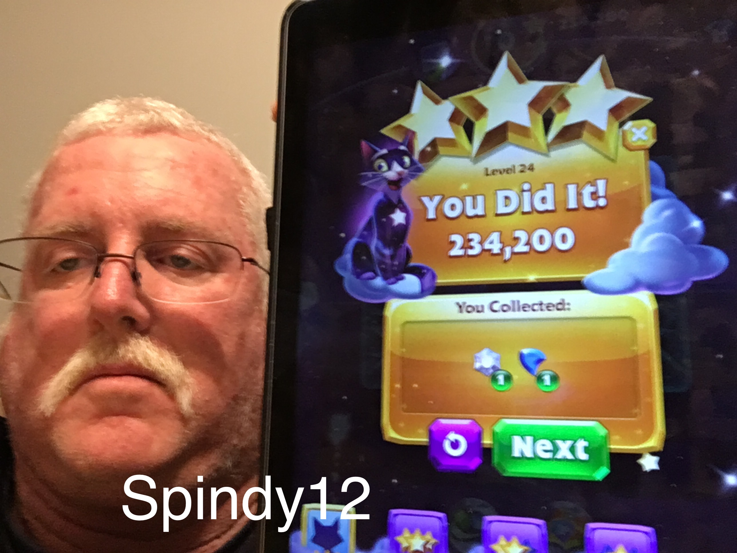 Spindy12: Bejeweled Stars: Level 24 - Spin Me Right Round (iOS) 234,200 points on 2016-12-25 08:06:41