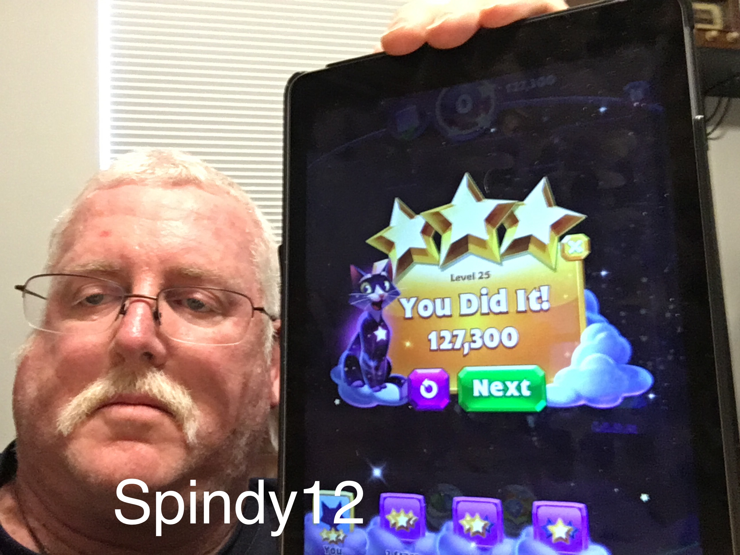 Spindy12: Bejeweled Stars: Level 25 - Slim Pickings (iOS) 127,300 points on 2016-12-25 08:08:02