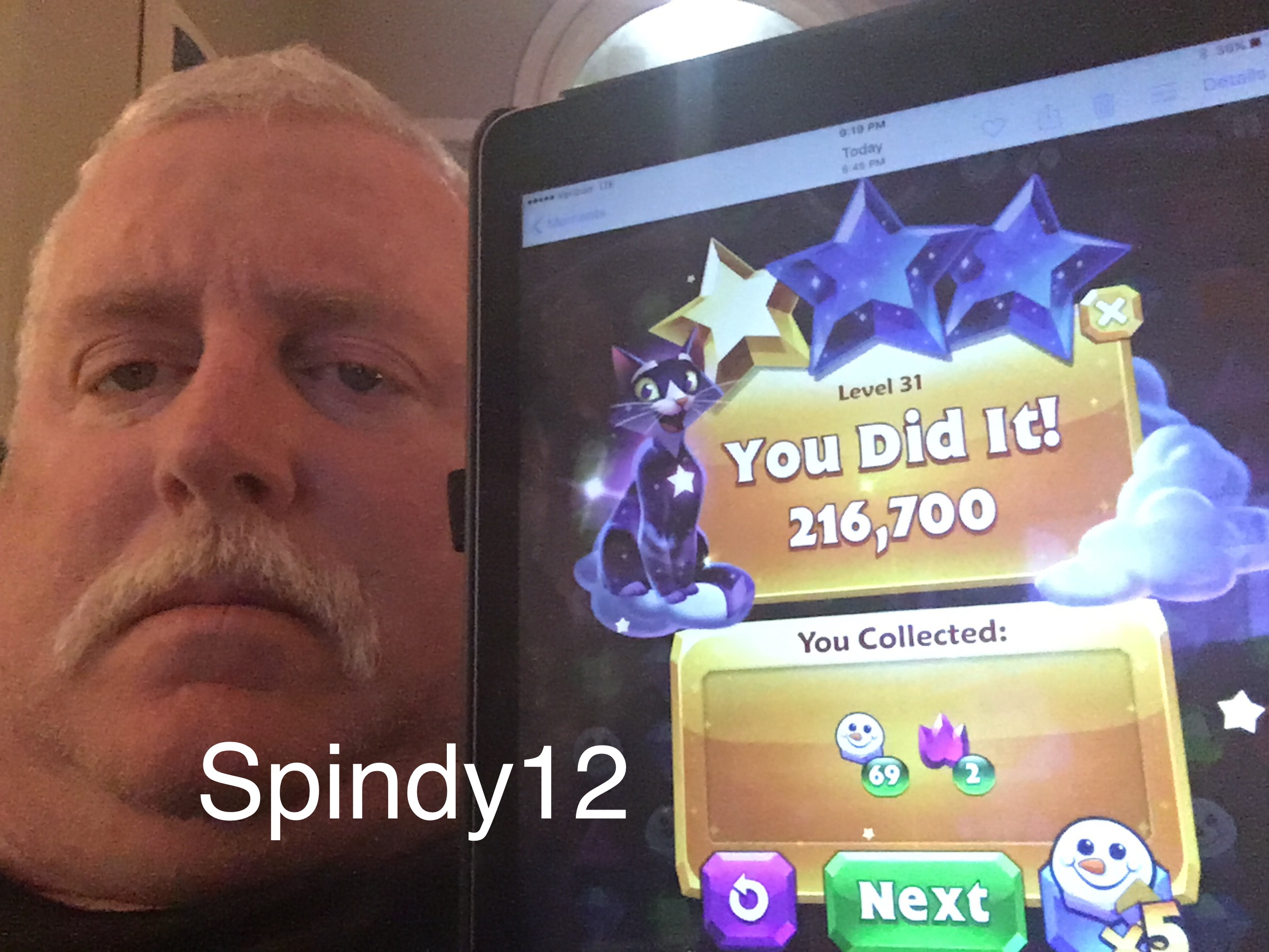 Spindy12: Bejeweled Stars: Level 31: Ban I smash ! (iOS) 216,700 points on 2016-12-25 12:08:37