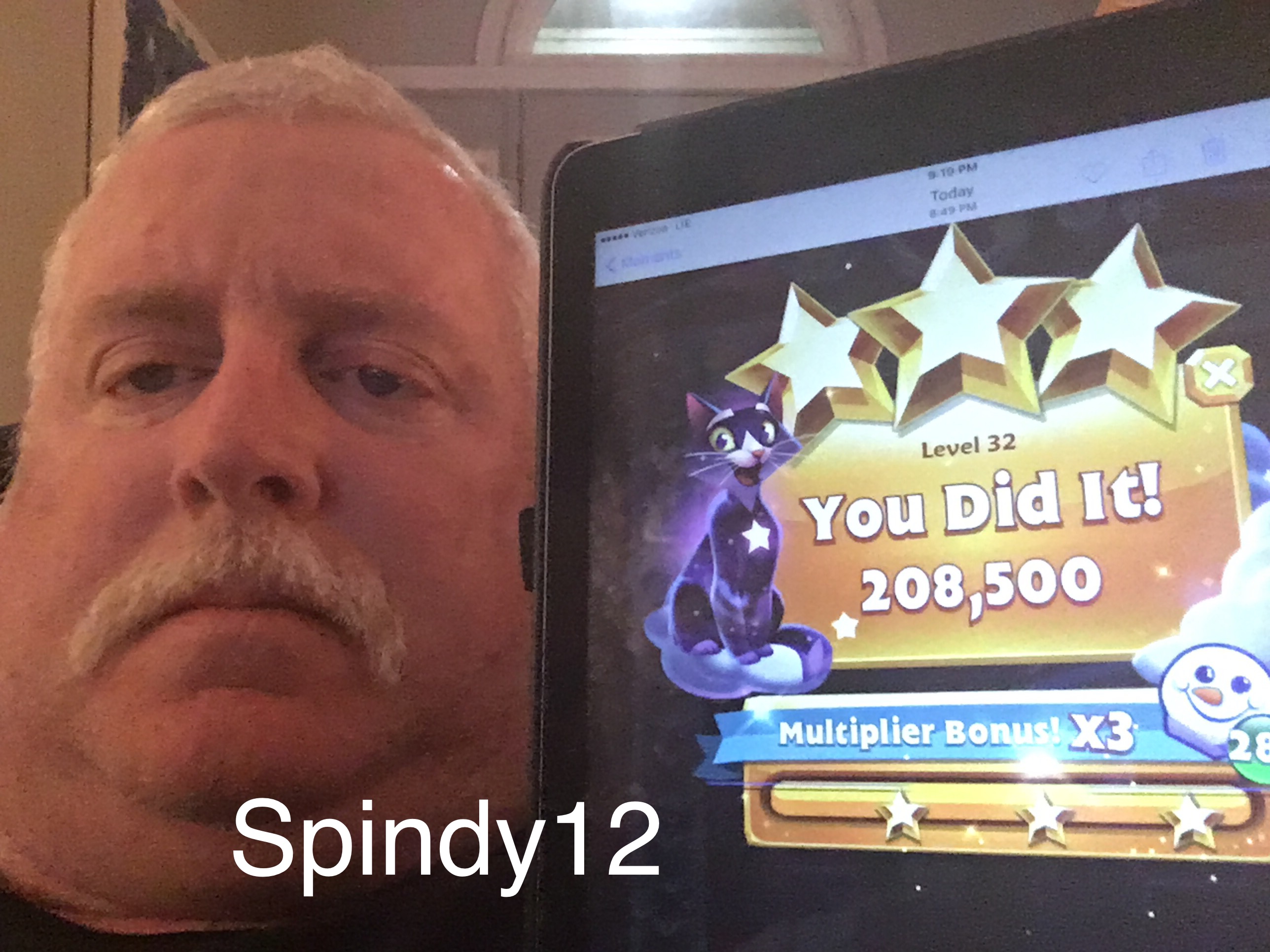 Spindy12: Bejeweled Stars: Level 32: In my own little corner (iOS) 208,500 points on 2016-12-25 12:10:30