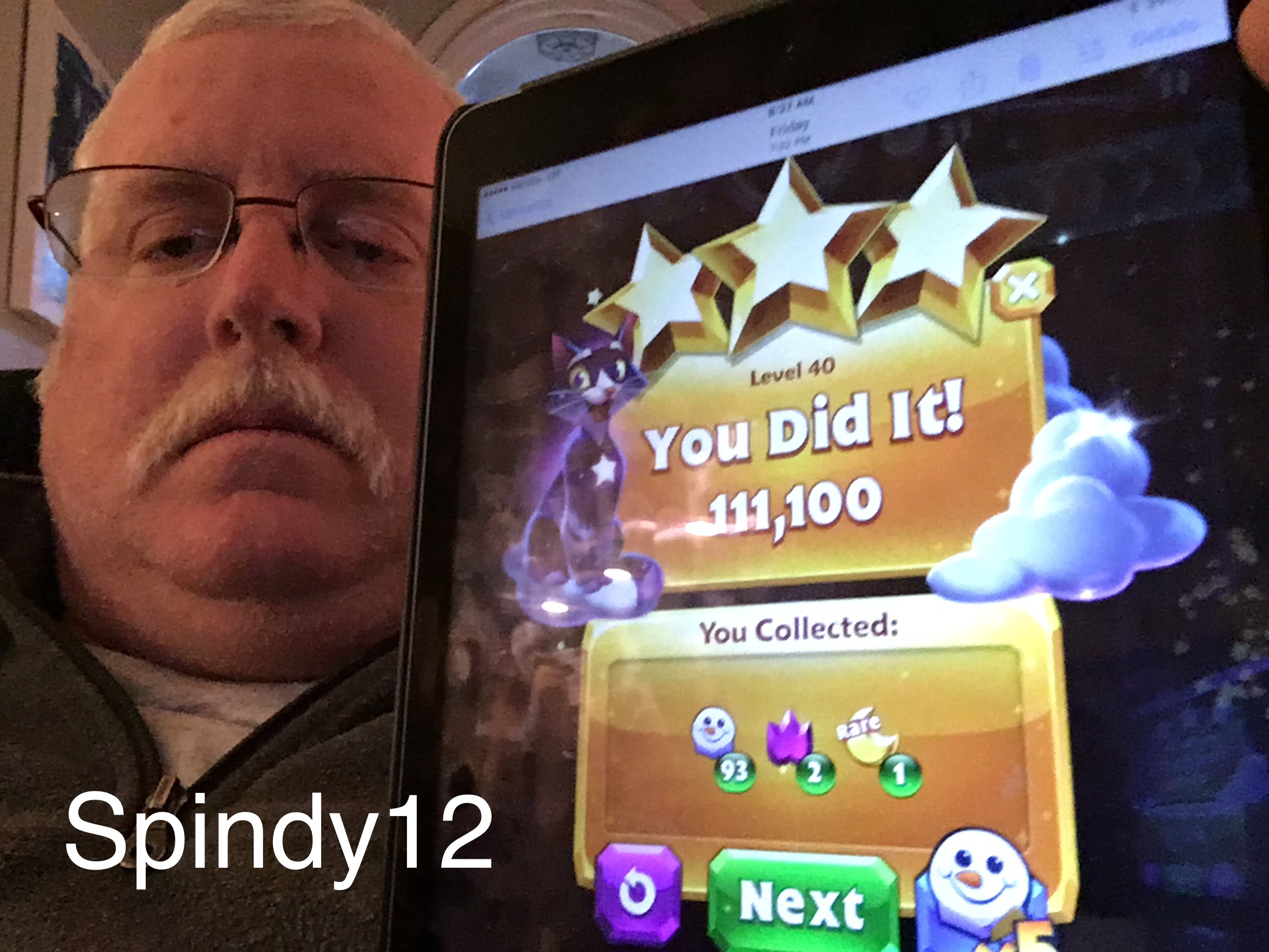 Spindy12: Bejeweled Stars: Level 40: Shattering Expectations (iOS) 111,100 points on 2016-12-25 12:24:53