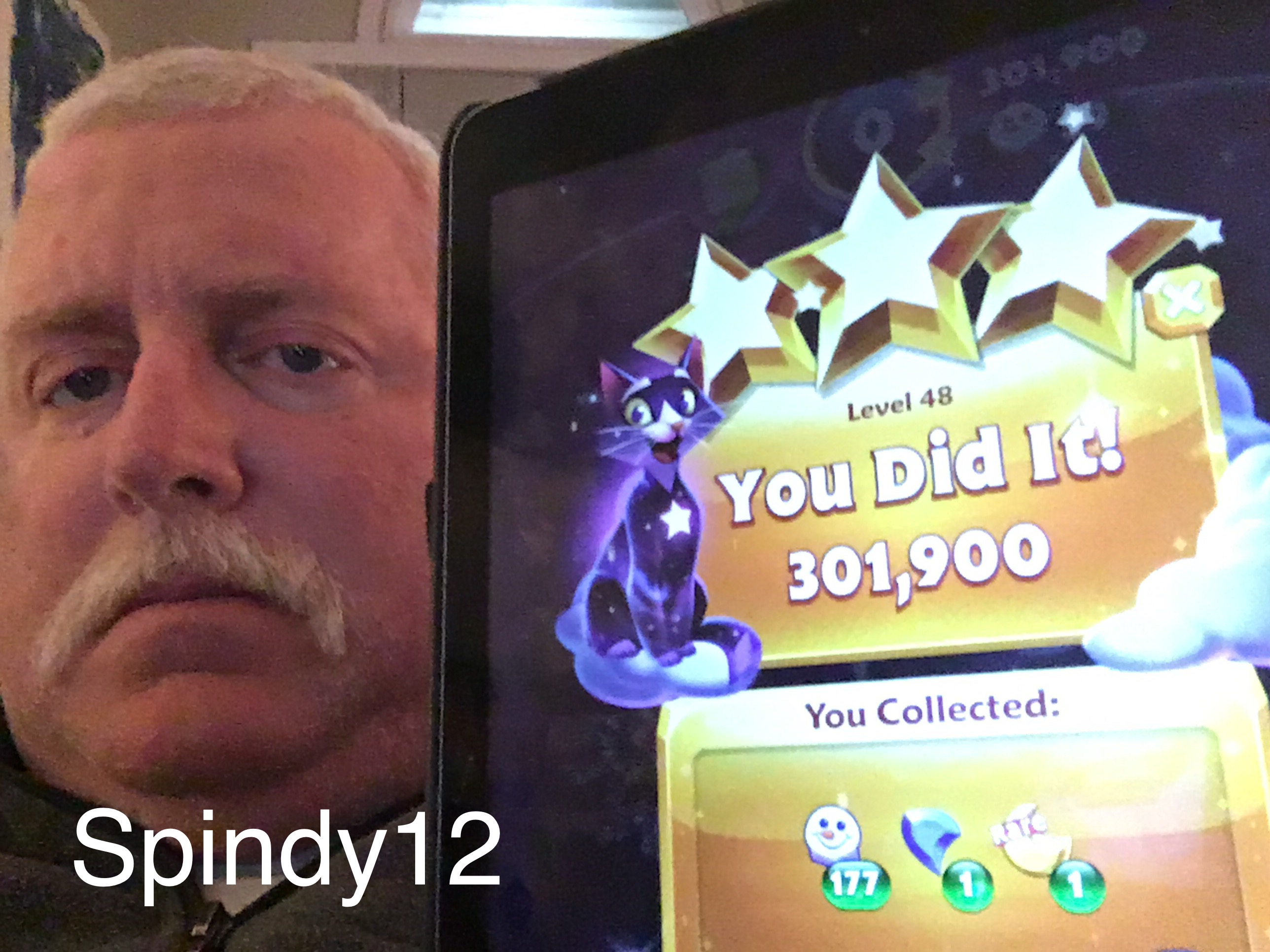 Spindy12: Bejeweled Stars: Level 48: Drop it low (iOS) 301,900 points on 2016-12-25 20:09:40
