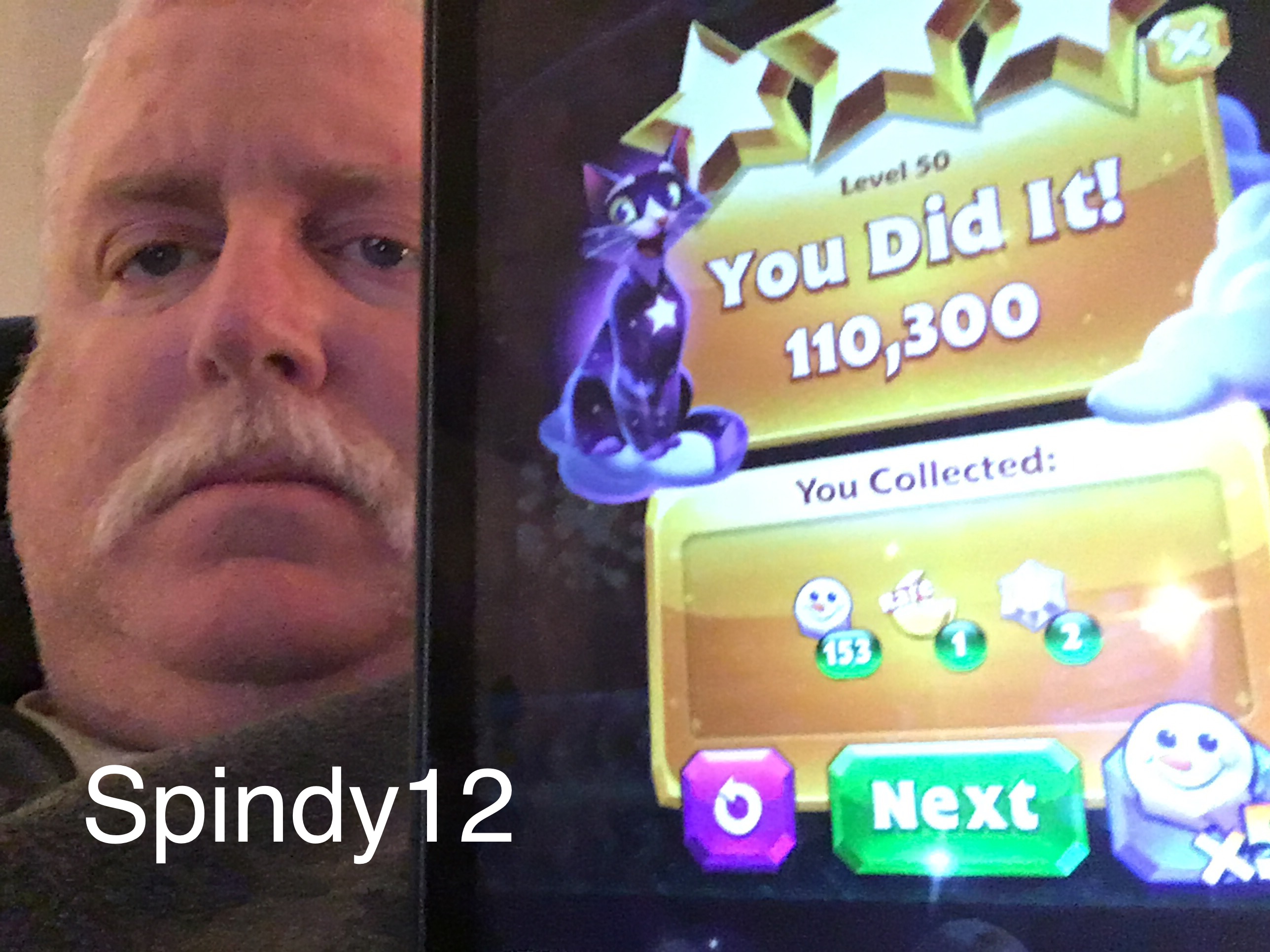 Spindy12: Bejeweled Stars: Level 50: Laws of attraction (iOS) 110,300 points on 2016-12-25 20:19:52
