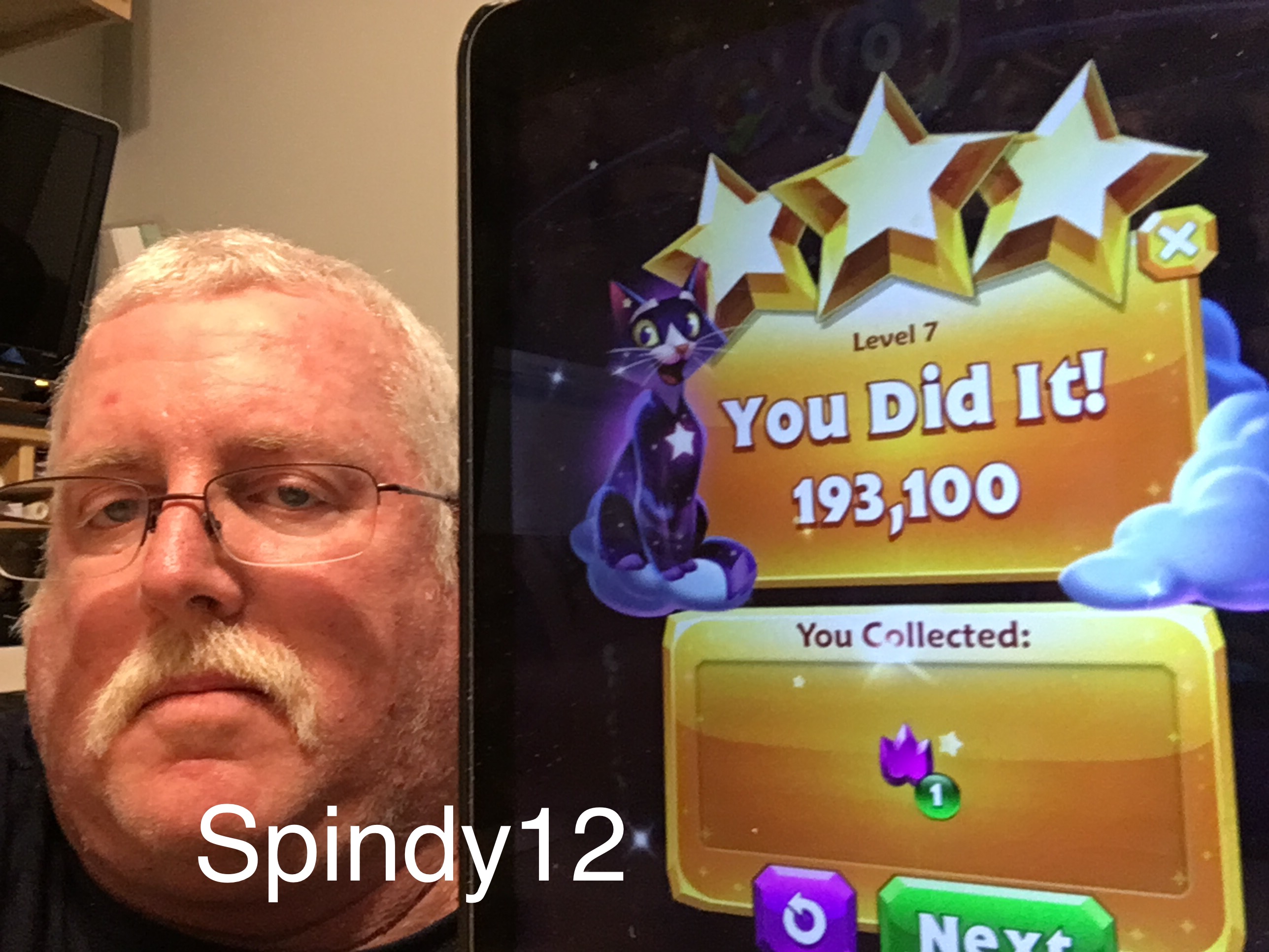 Spindy12: Bejeweled Stars: Level 7 - Ka-BOOM! (iOS) 193,100 points on 2016-12-25 07:36:07