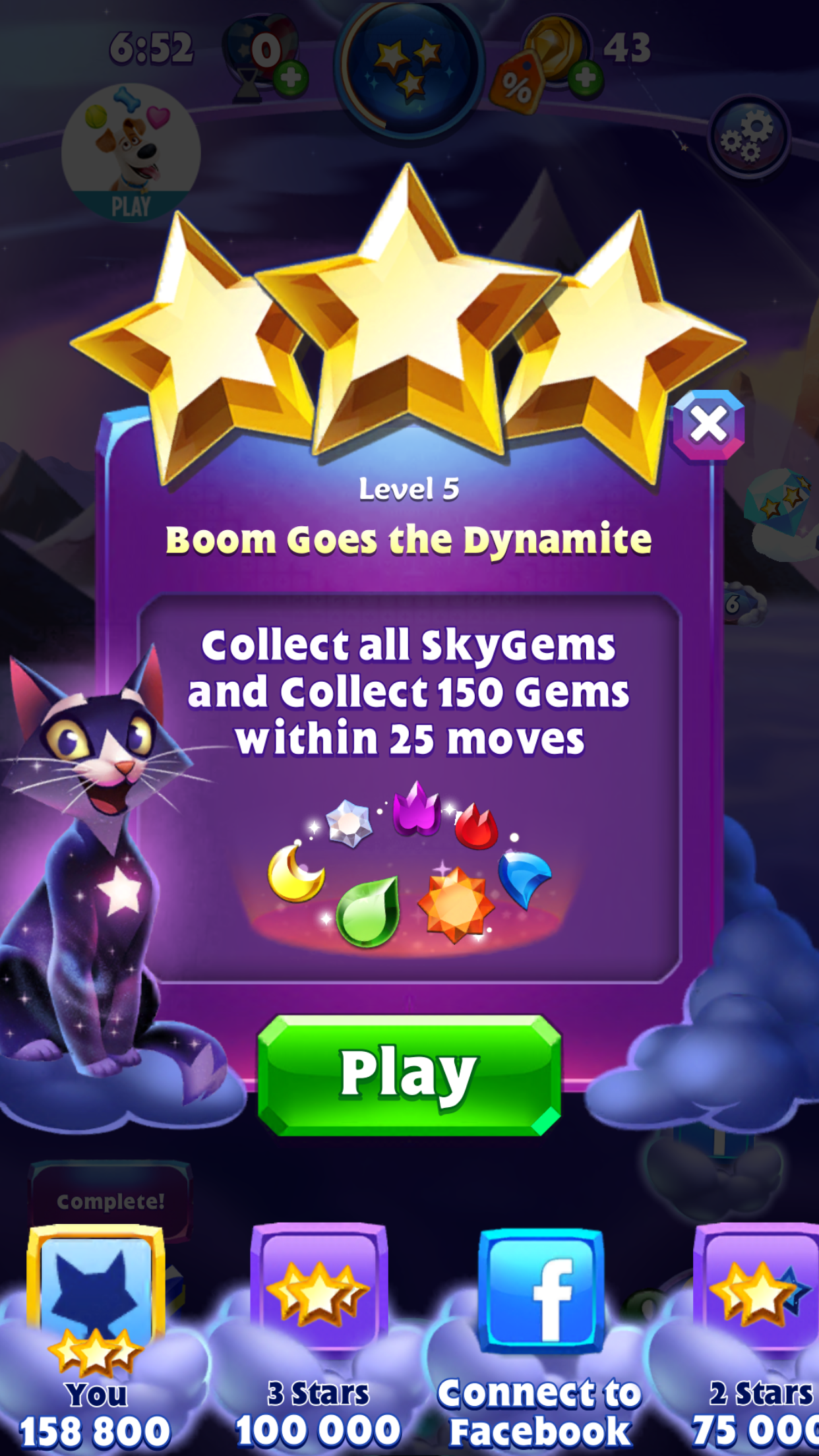 Maxwel: Bejeweled Stars: Level 5 - Boom Goes the Dynamite (iOS) 158,800 points on 2016-07-03 13:02:49