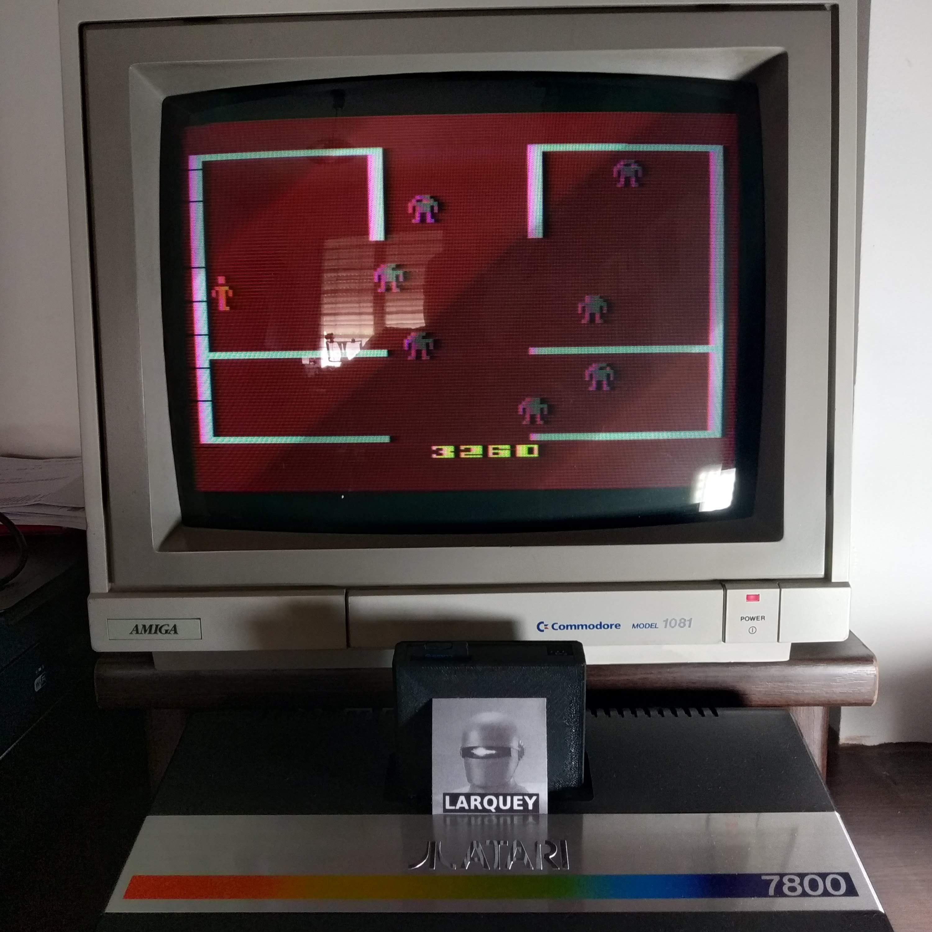 Larquey: Berzerk: Game 9 (Atari 2600) 3,260 points on 2020-06-28 01:17:46