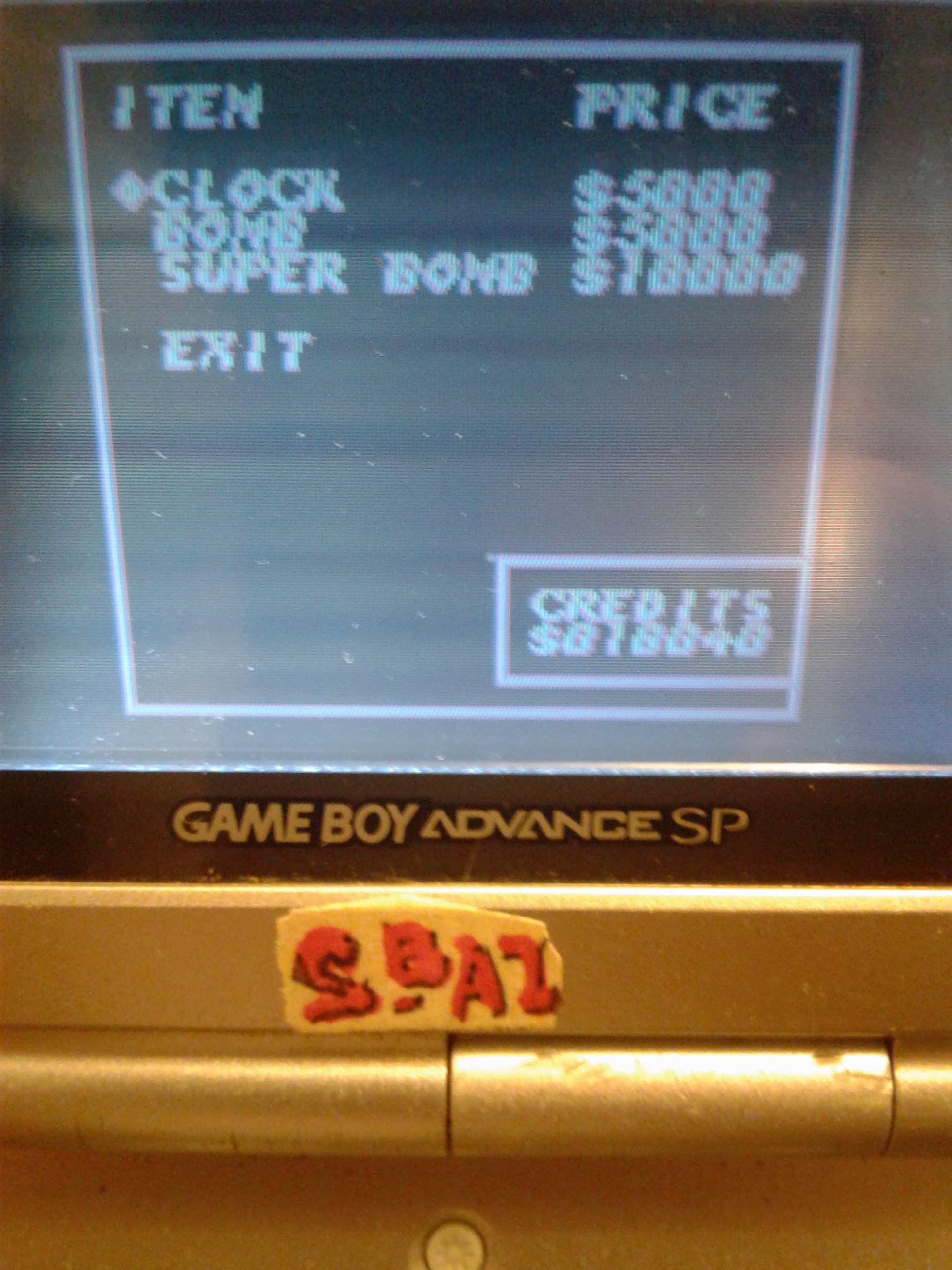 S.BAZ: Binary Chaos (Game Boy Color) 10,040 points on 2020-07-14 17:43:15