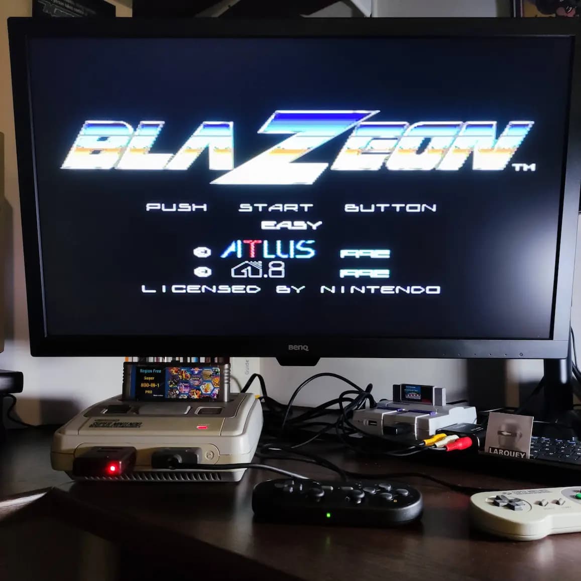 Larquey: Blazeon [Easy] (SNES/Super Famicom) 191,800 points on 2022-08-09 04:44:52