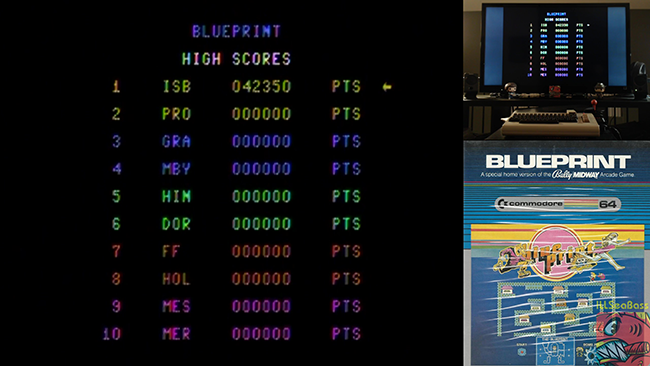 ILLSeaBass: Blue Print (Commodore 64) 42,350 points on 2018-04-16 23:17:42