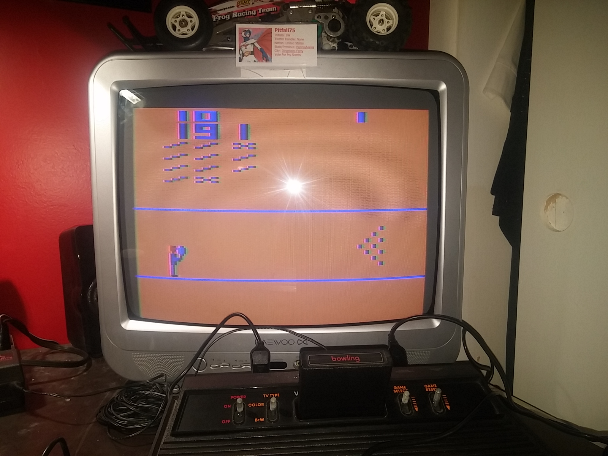 Pitfall75: Bowling (Atari 2600 Novice/B) 191 points on 2018-02-13 19:04:21