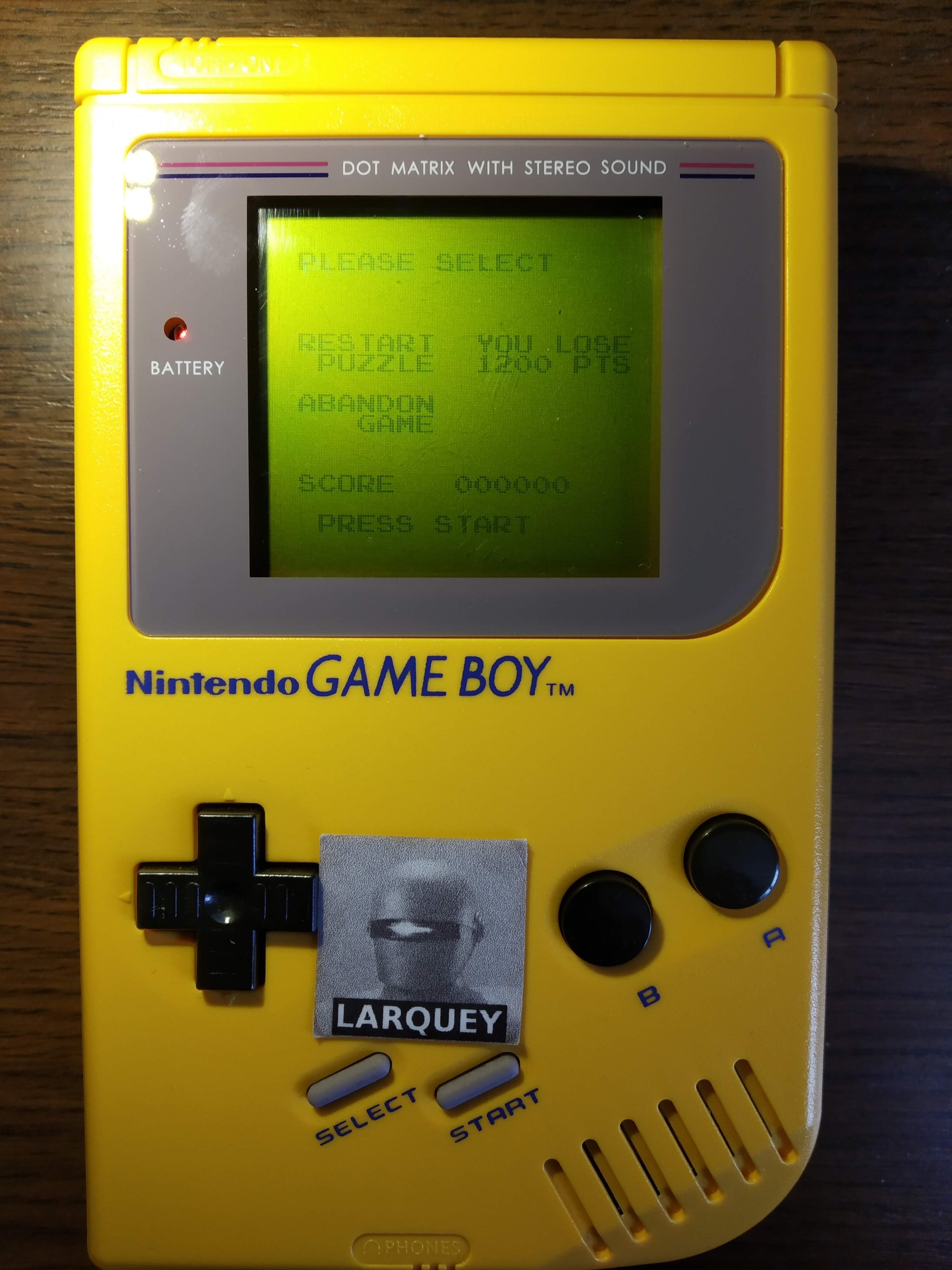 Larquey: Brain-Bender [Easy] (Game Boy) 1,200 points on 2020-05-09 09:02:46