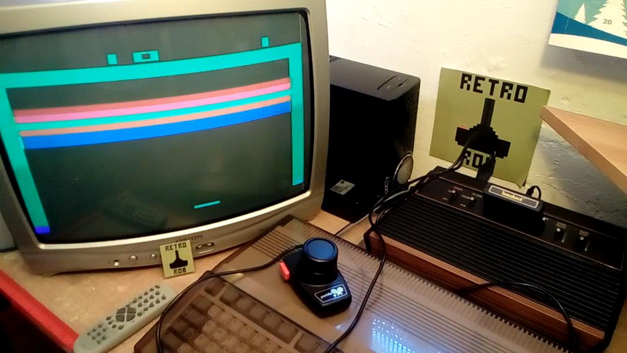 RetroRob: Breakout: Game 10 (Atari 2600 Novice/B) 638 points on 2019-08-16 10:11:12