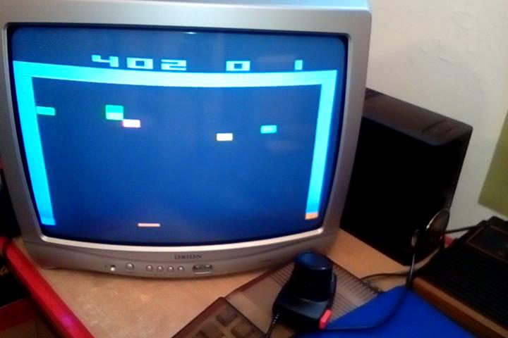 RetroRob: Breakout: Game 12 (Atari 2600 Expert/A) 402 points on 2021-07-19 06:51:26