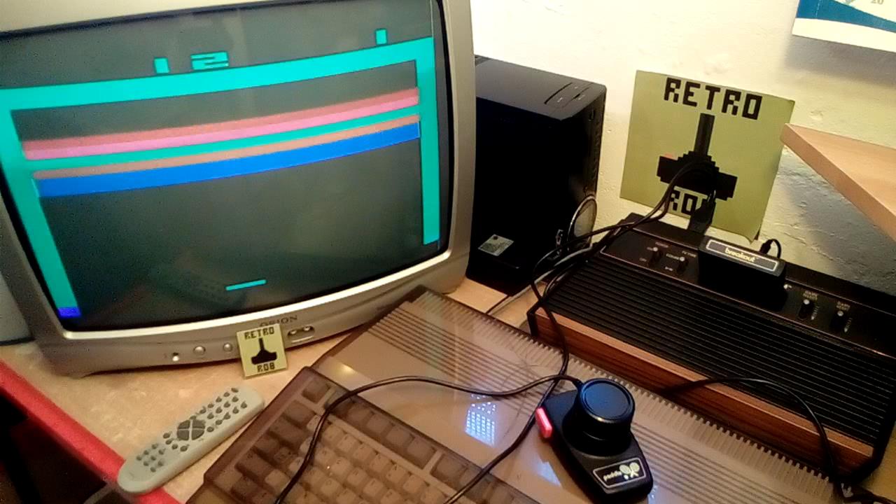 RetroRob: Breakout: Game 12 (Atari 2600 Novice/B) 356 points on 2019-08-16 10:36:47
