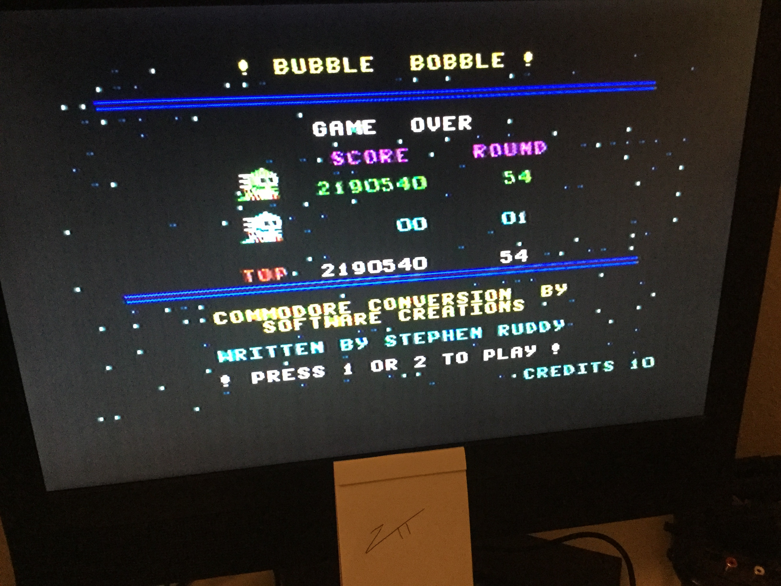 Frankie: Bubble Bobble (Commodore 64) 2,190,540 points on 2022-04-18 01:44:50