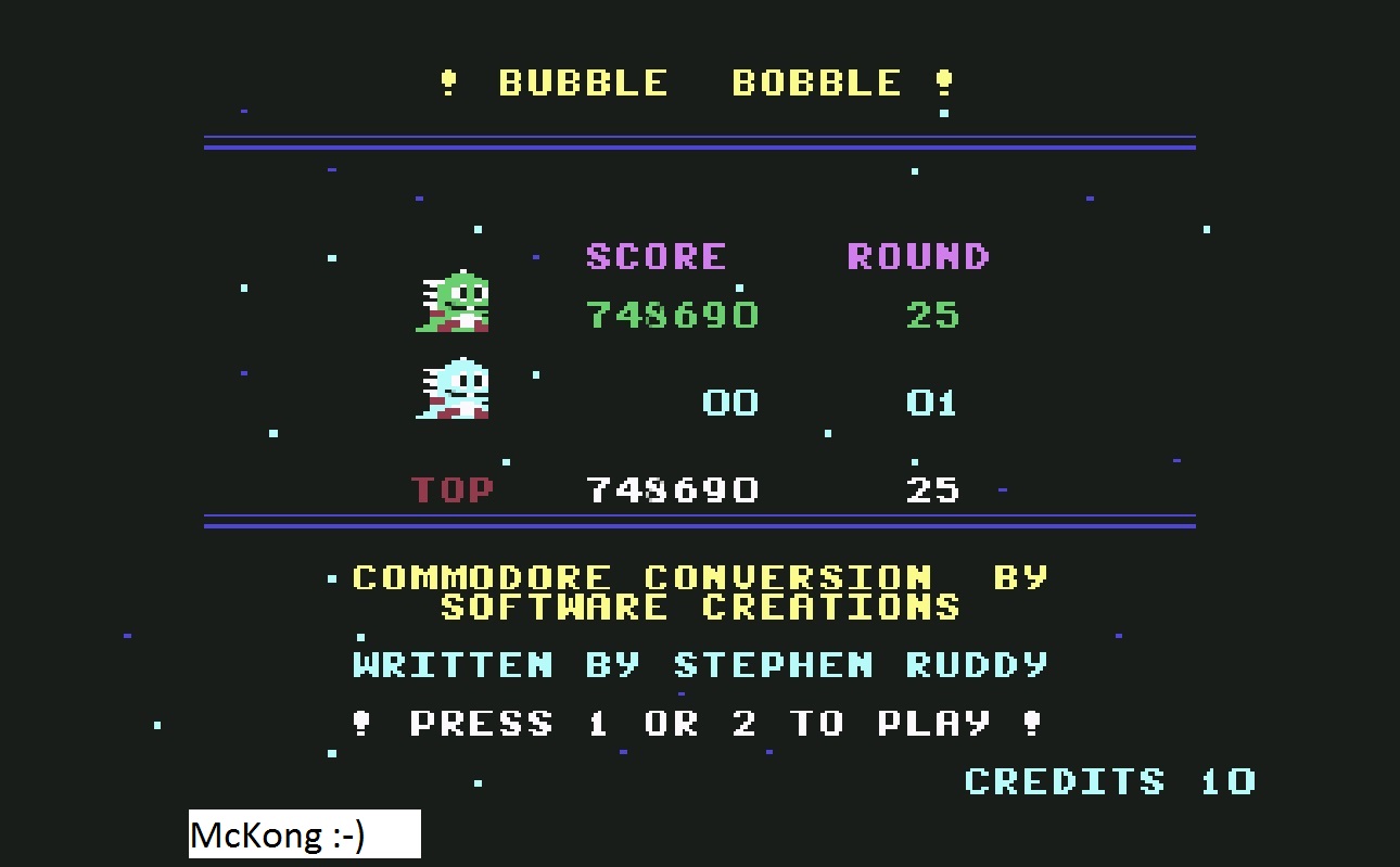 Bubble Bobble 748,690 points