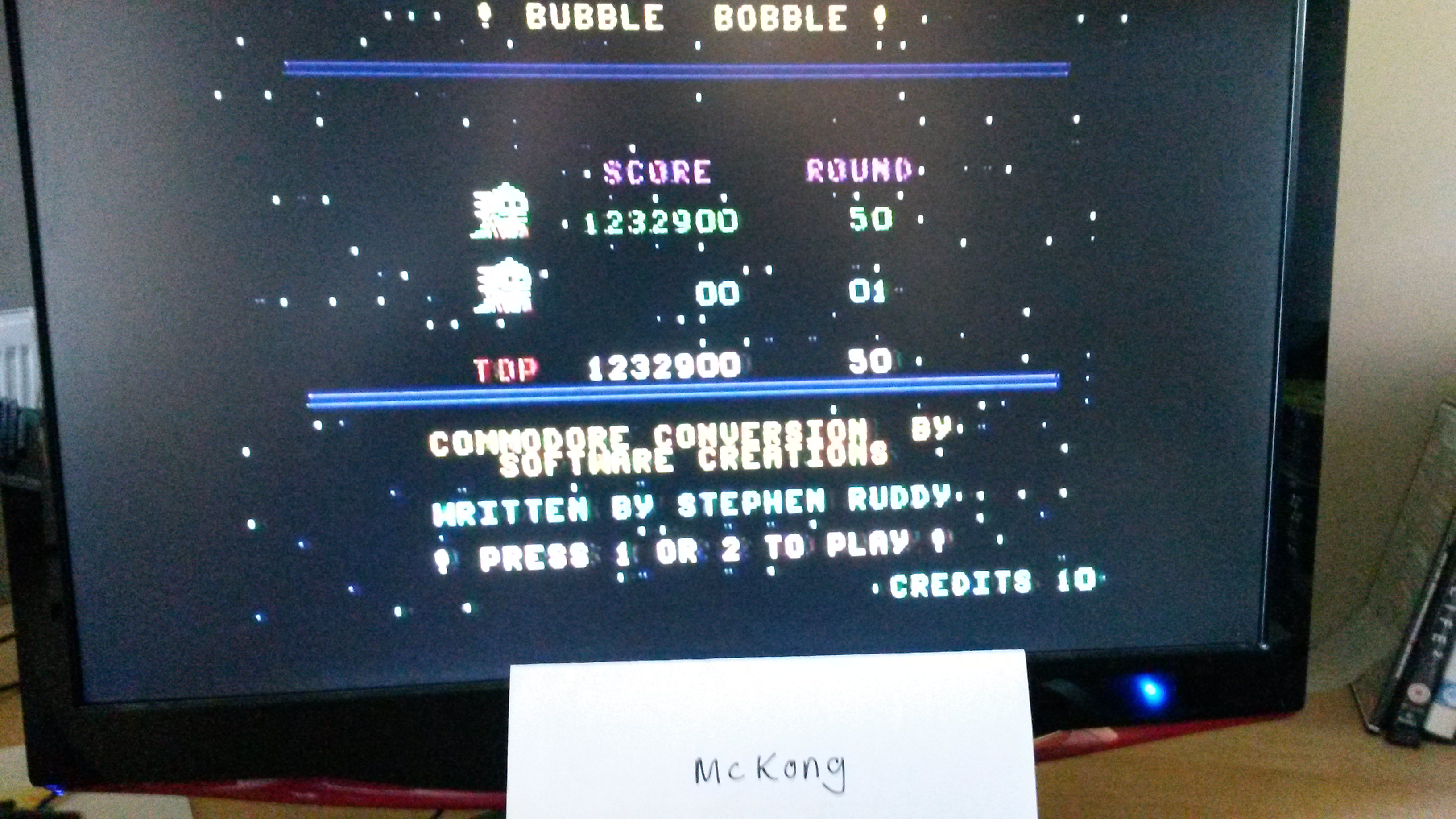 Bubble Bobble 1,232,900 points