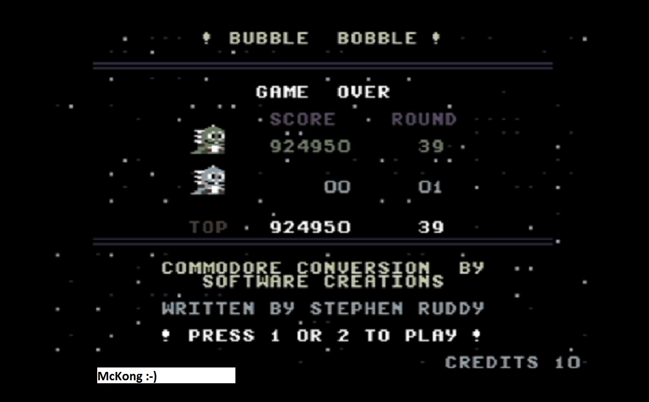 Bubble Bobble 924,950 points