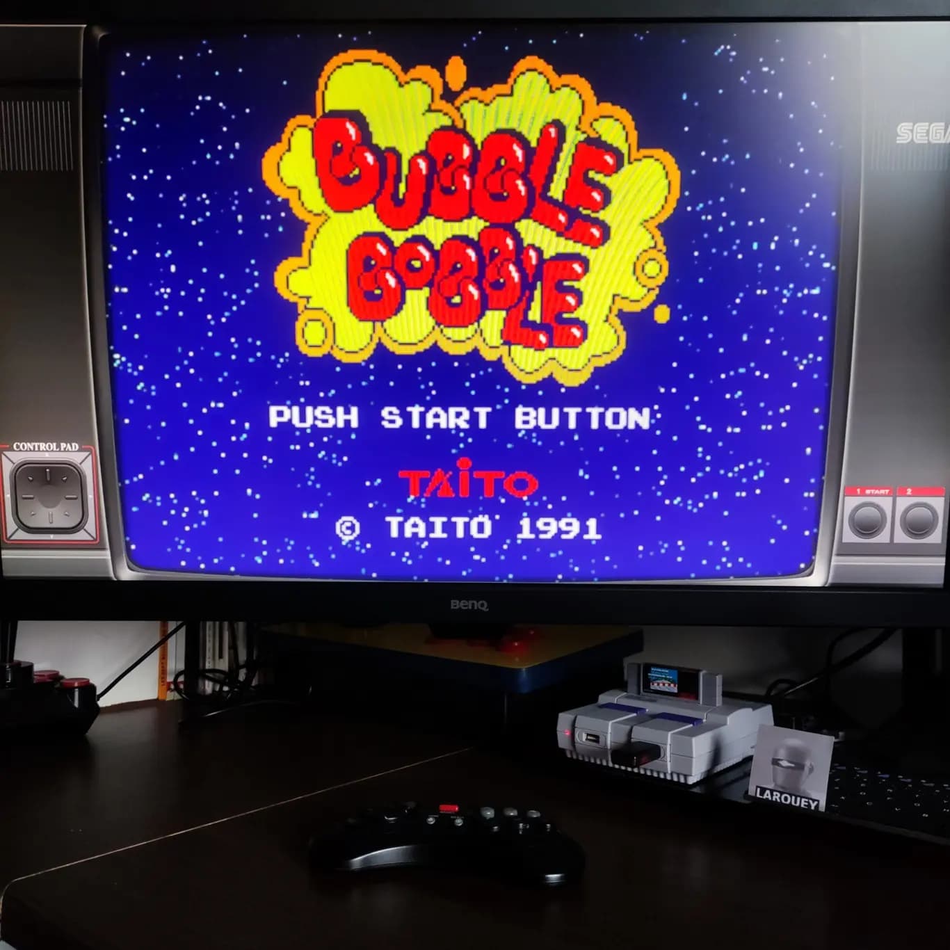 Larquey: Bubble Bobble (Sega Master System Emulated) 188,820 points on 2022-08-11 00:37:03