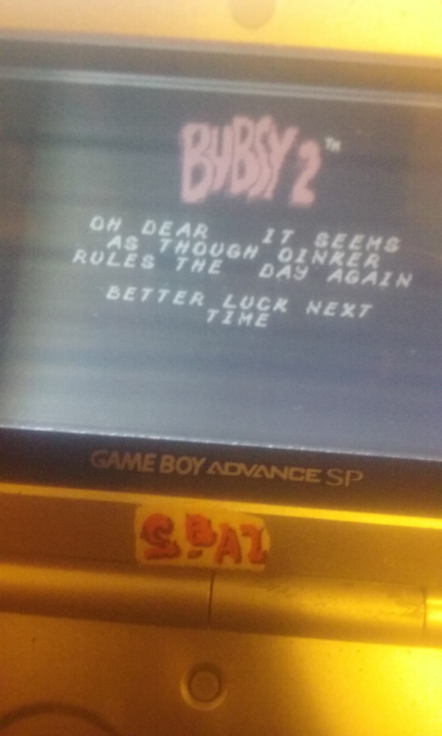 S.BAZ: Bubsy II (Game Boy) 4,200 points on 2021-04-20 12:39:49