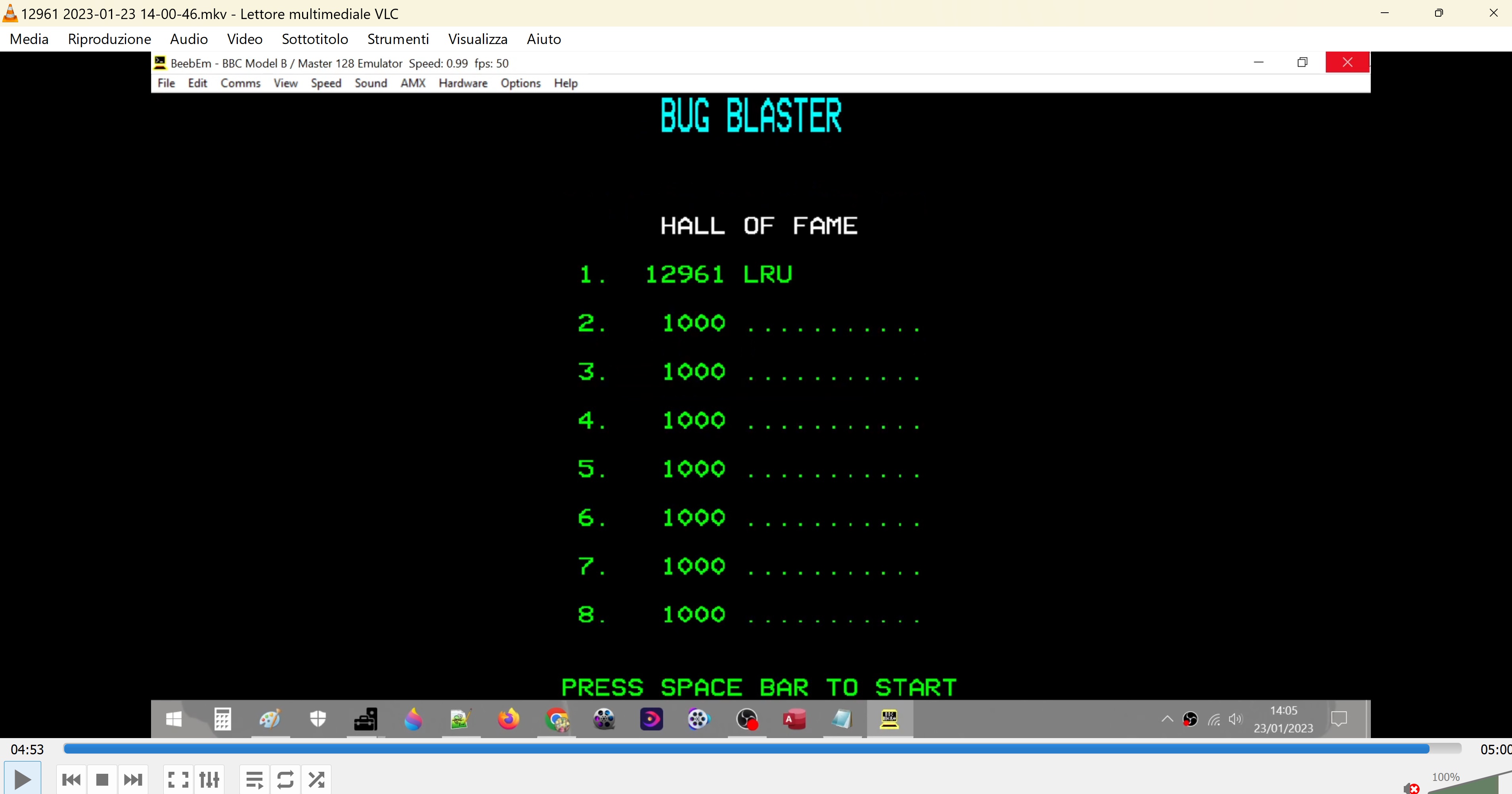 Bug Blaster 12,961 points