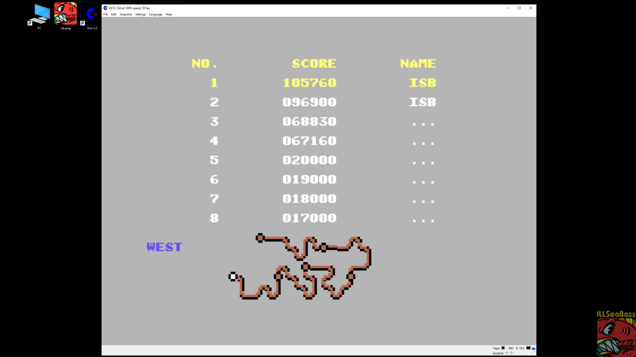ILLSeaBass: Buggy Boy: West (Commodore 64 Emulated) 105,760 points on 2019-03-07 06:34:09
