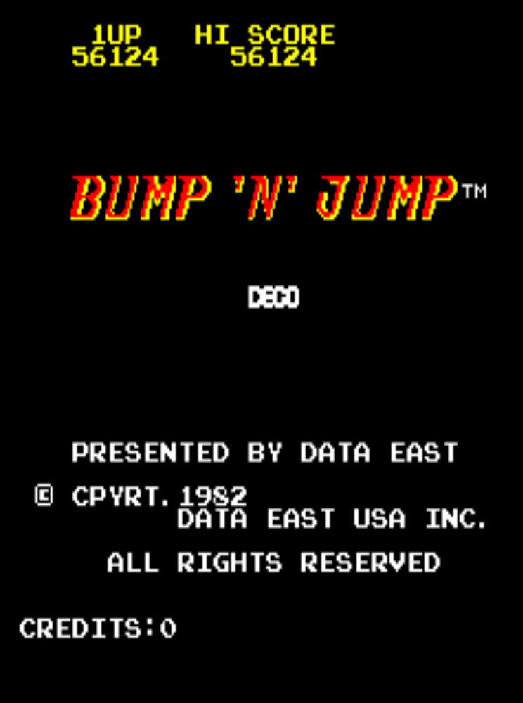 TheTrickster: Bump N Jump (Arcade Emulated / M.A.M.E.) 56,124 points on 2016-08-10 06:19:29
