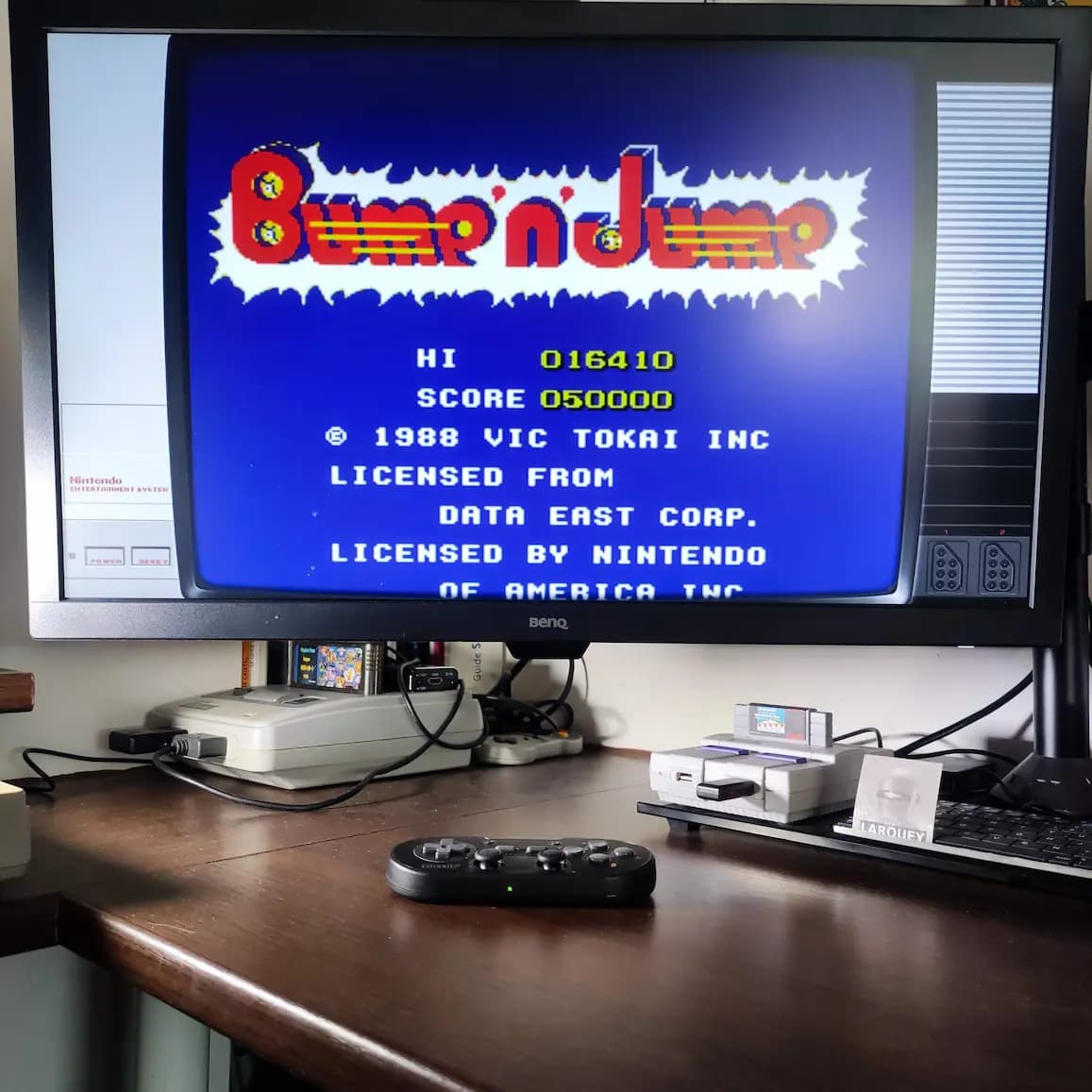 Larquey: Bump N Jump (NES/Famicom Emulated) 16,410 points on 2022-09-01 11:20:26
