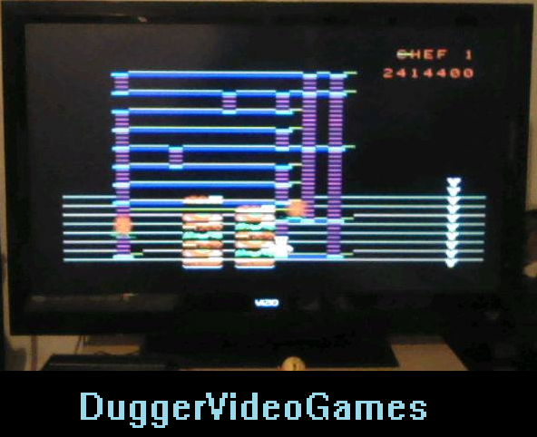 DuggerVideoGames: BurgerTime: Skill 2 (Colecovision Emulated) 2,414,400 points on 2016-04-07 19:29:23