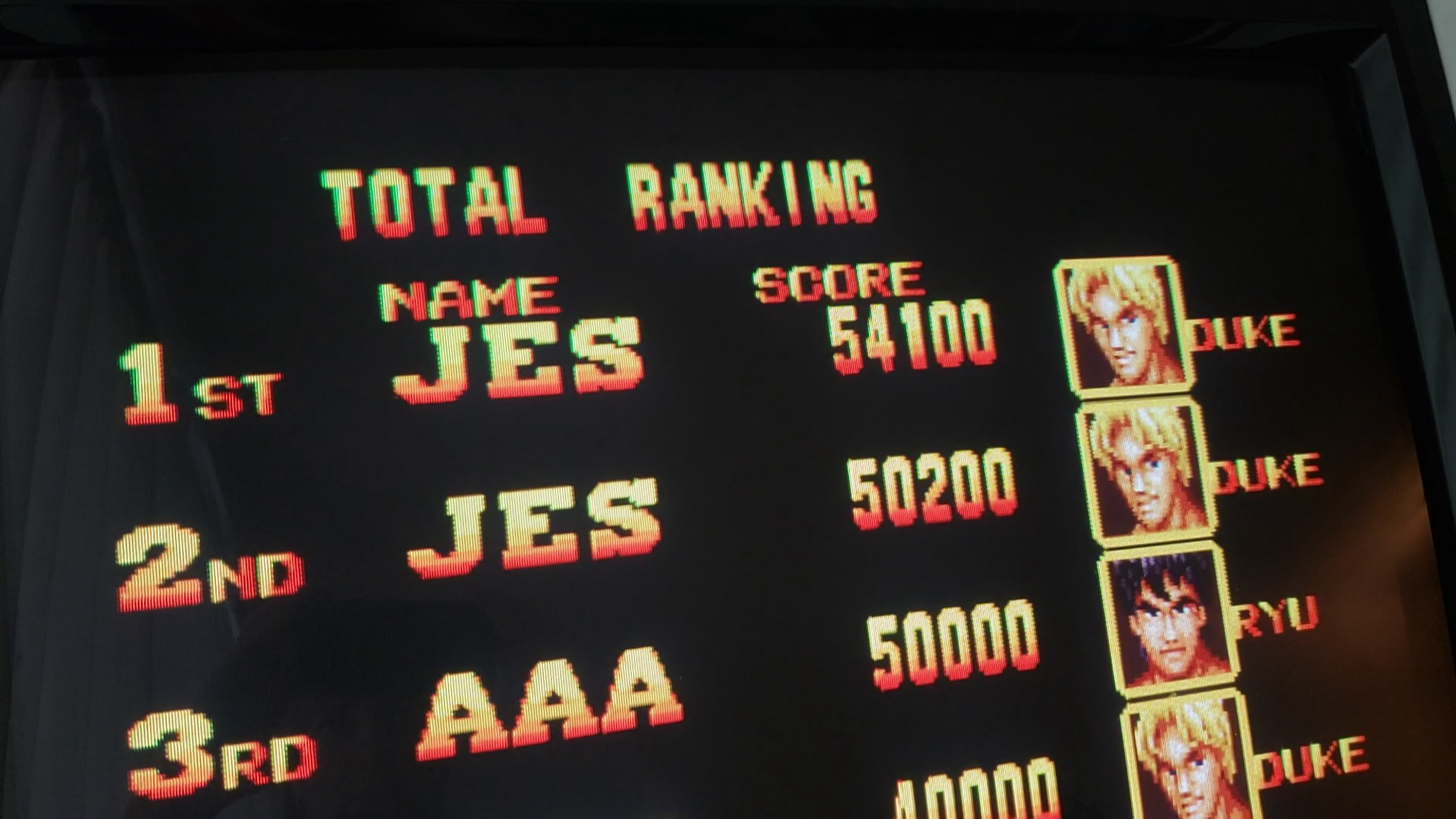 JES: Burning Fight (Arcade Emulated / M.A.M.E.) 54,100 points on 2020-08-06 14:42:12