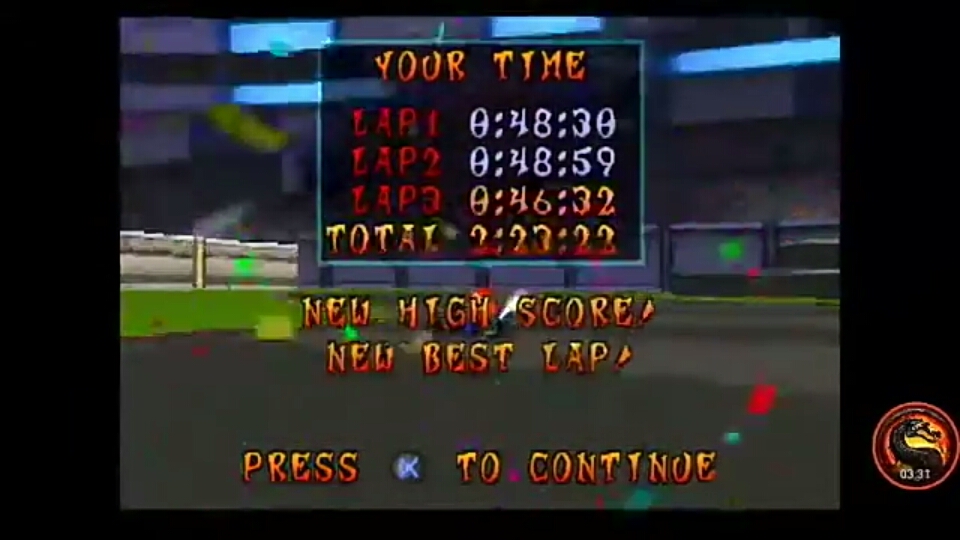 CTR Crash Team Racing: Time Trial: Slide Coliseum [Best Lap] time of 0:00:46.32