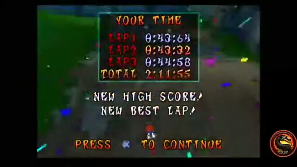 CTR Crash Team Racing: Time Trial: Tiger Temple [Best Lap] time of 0:00:43.32
