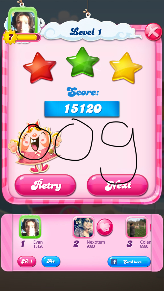 Candy Crush Saga: Level 001 15,120 points