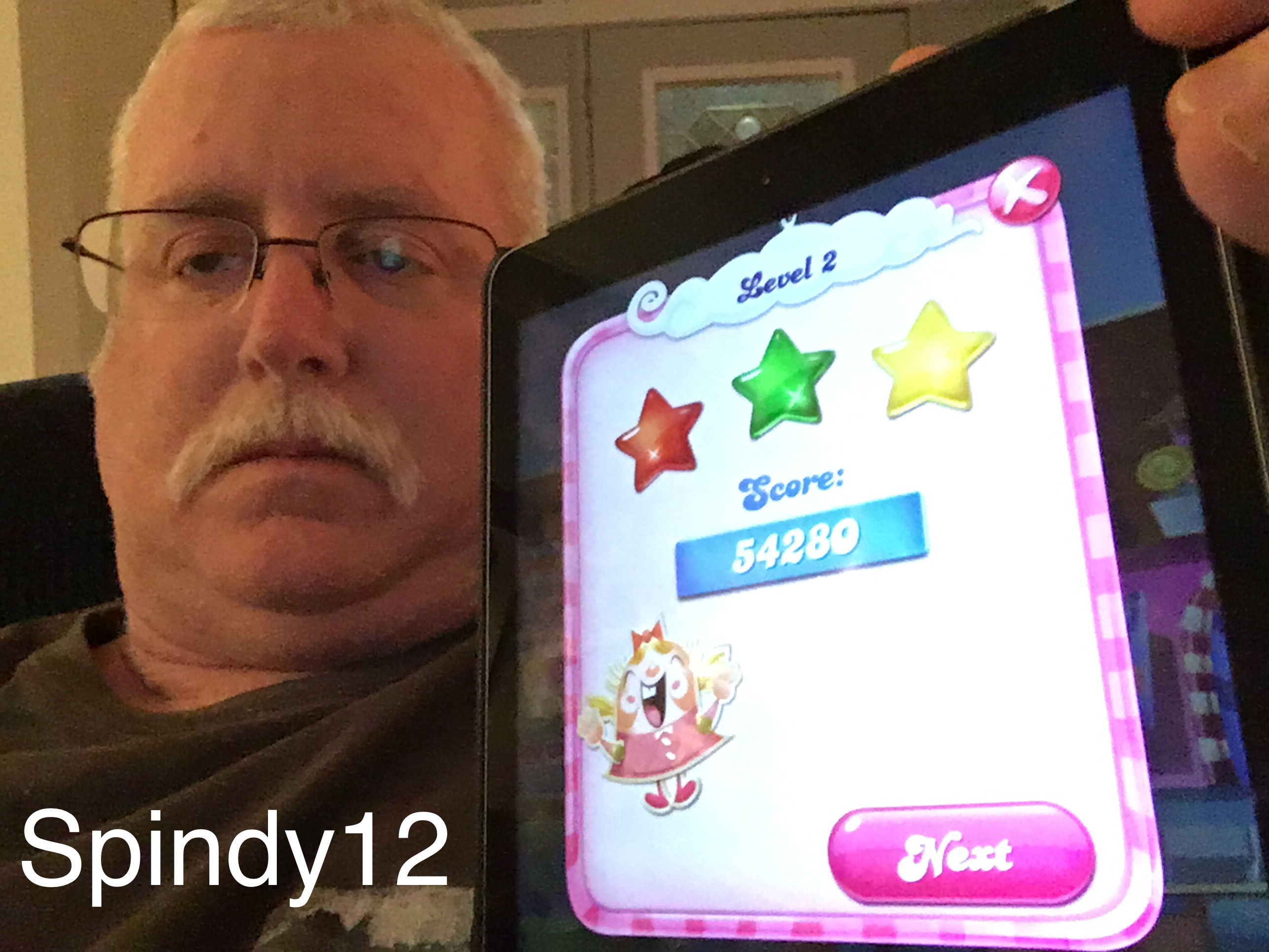 Spindy12: Candy Crush Saga: Level 002 (iOS) 54,280 points on 2016-12-20 15:28:56