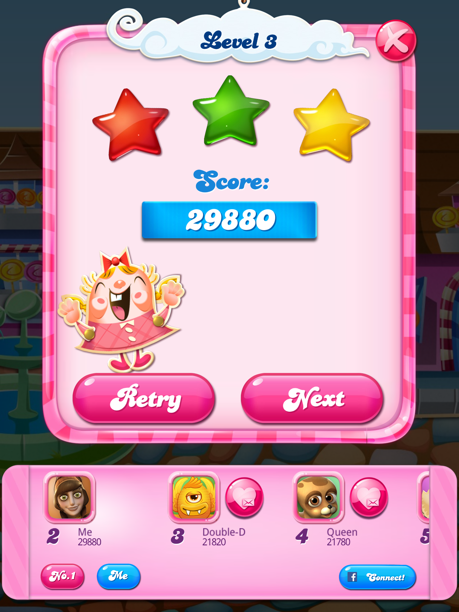 Spindy12: Candy Crush Saga: Level 003 (iOS) 29,880 points on 2016-12-20 15:31:03