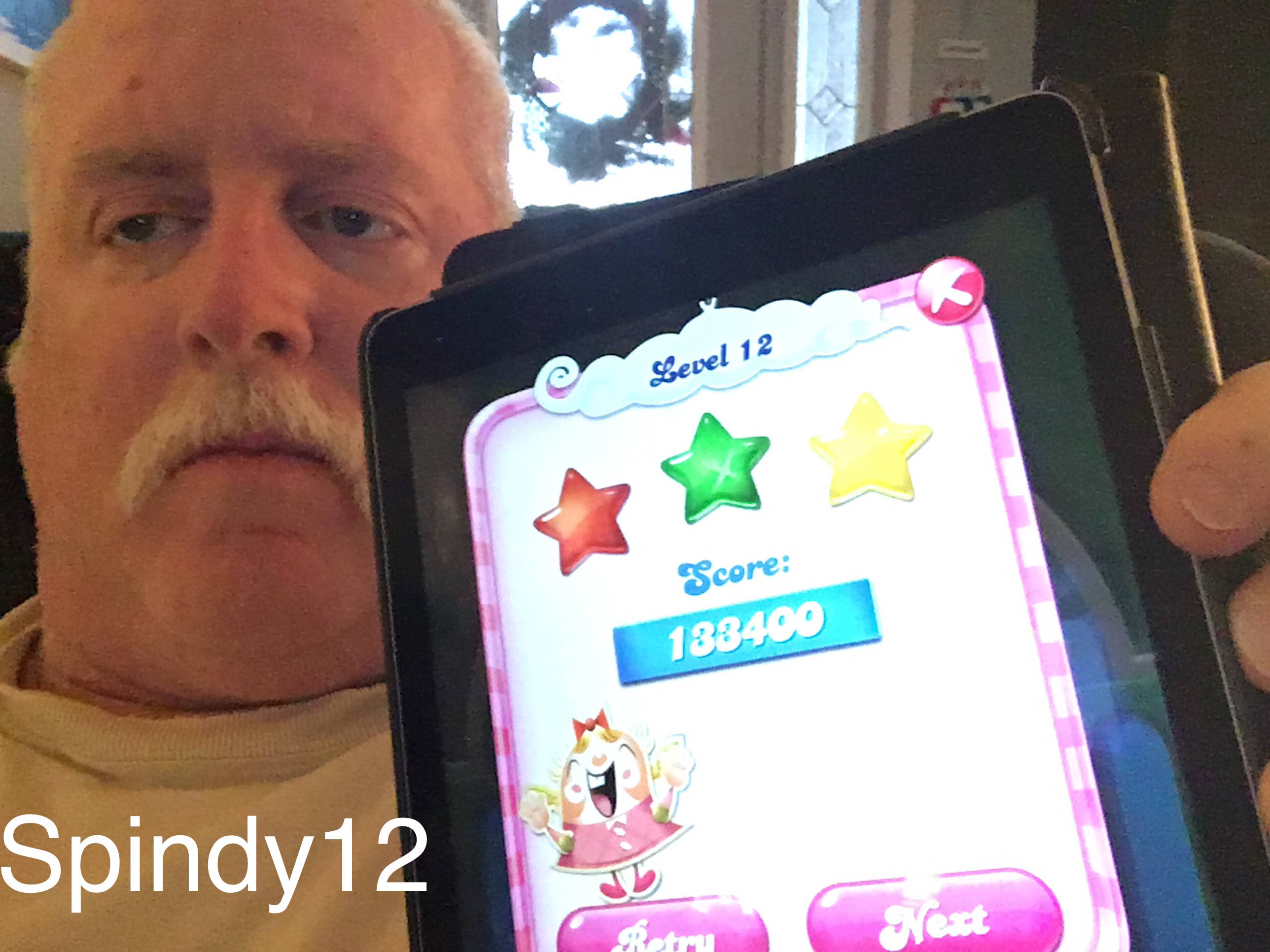 Spindy12: Candy Crush Saga: Level 012 (iOS) 133,400 points on 2016-12-20 15:45:55