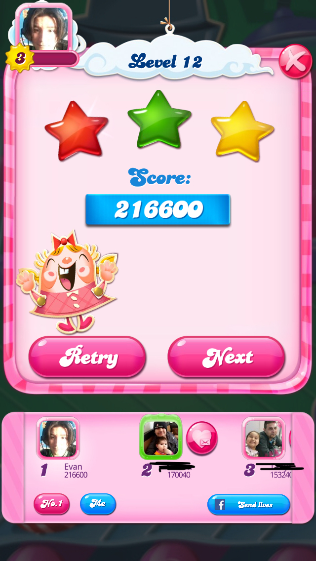 Candy Crush Saga: Level 012 216,600 points