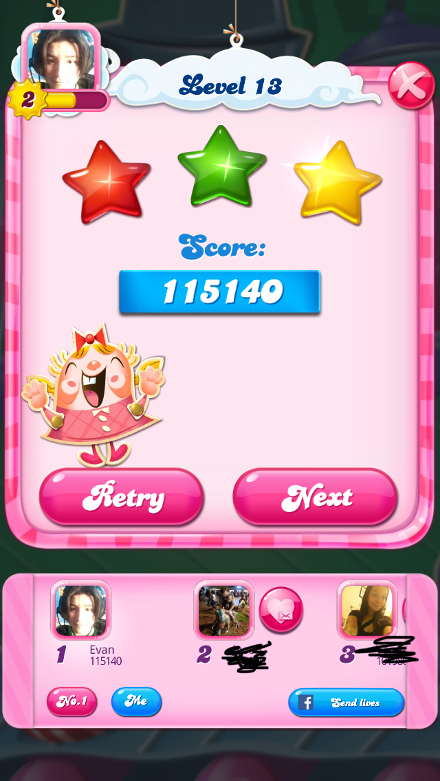 Candy Crush Saga: Level 013 115,140 points