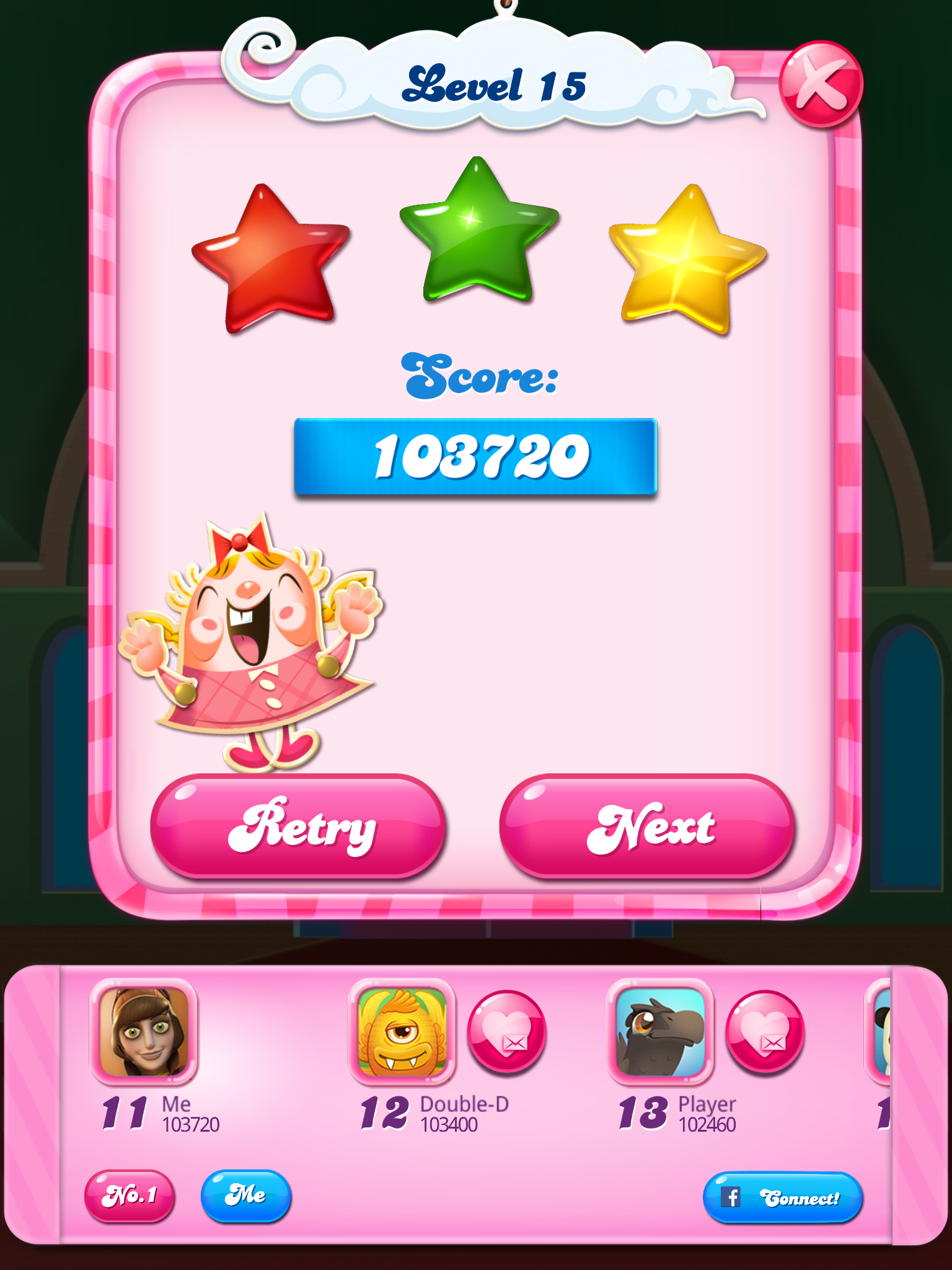 Candy Crush Saga: Level 015 103,720 points