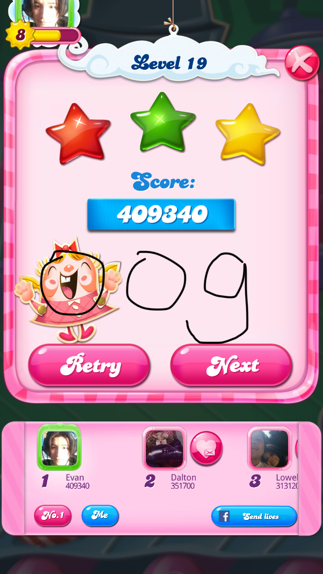 Candy Crush Saga: Level 019 409,340 points