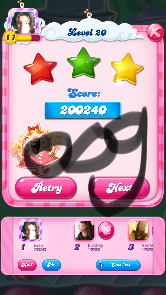 Candy Crush Saga: Level 020 200,240 points