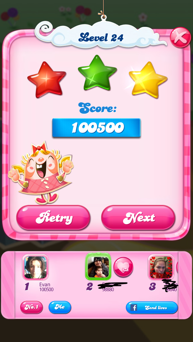 Candy Crush Saga: Level 024 100,500 points