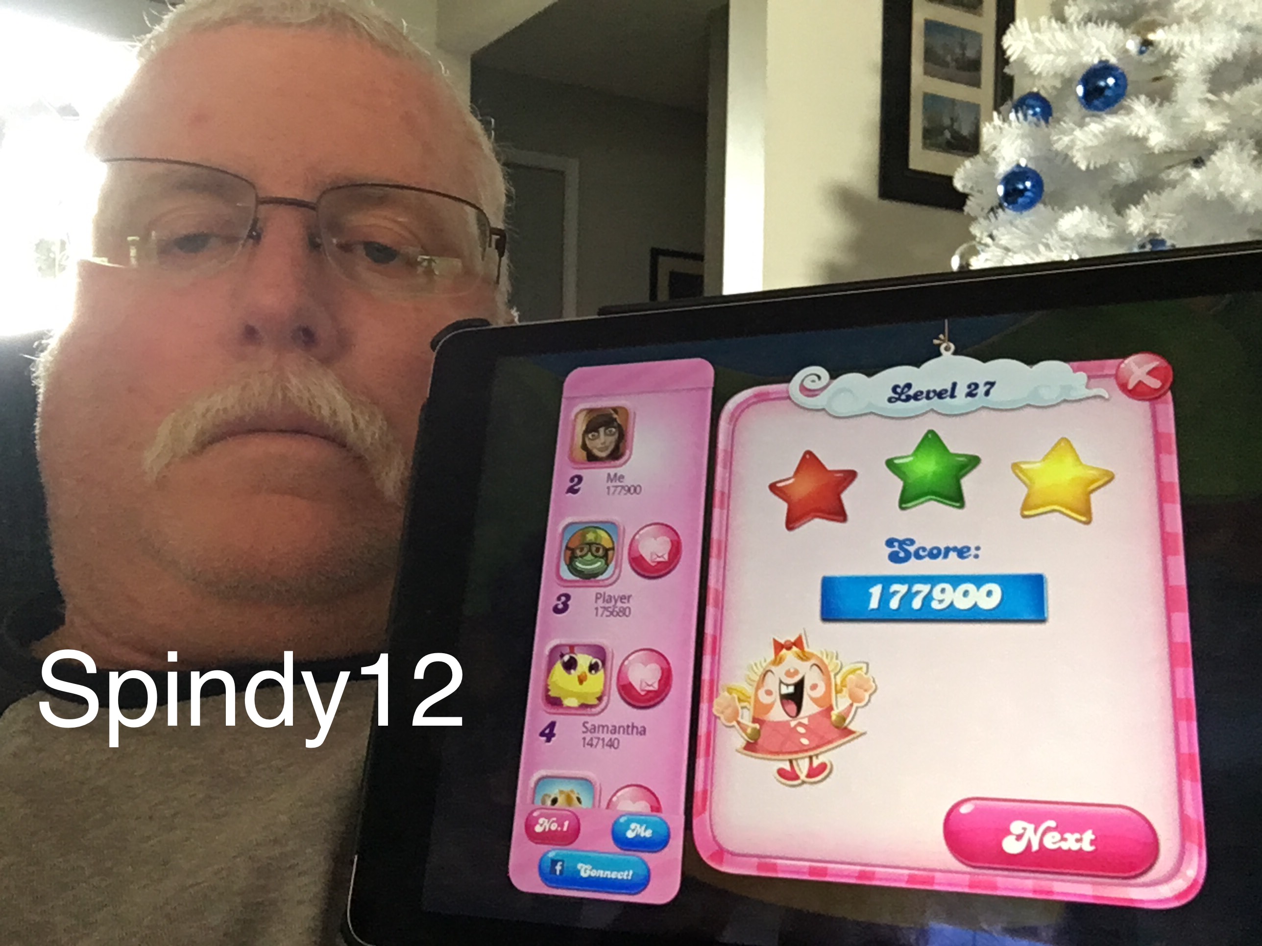 Spindy12: Candy Crush Saga: Level 027 (iOS) 177,900 points on 2016-12-21 17:30:43