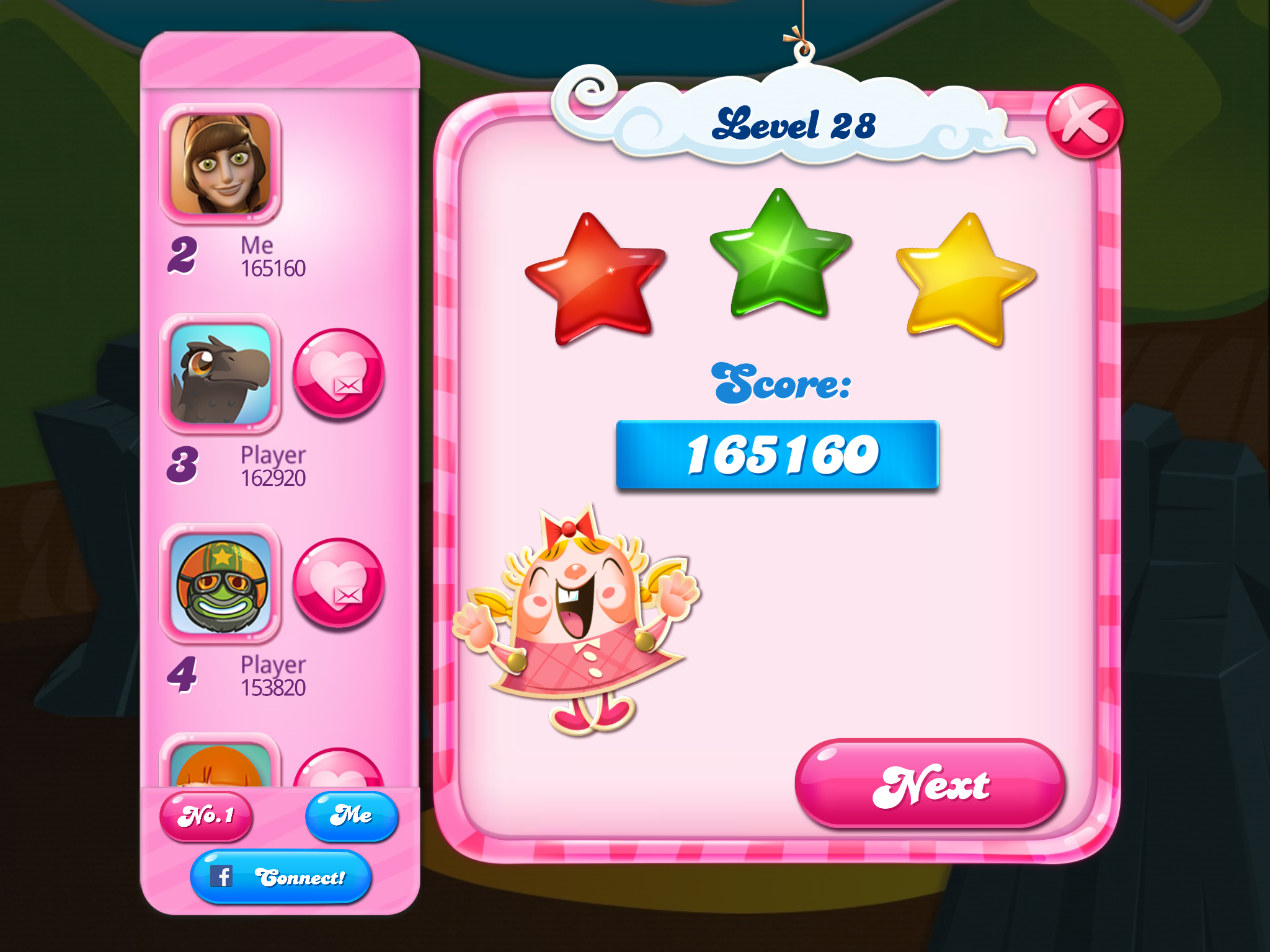 Candy Crush Saga: Level 028 165,160 points