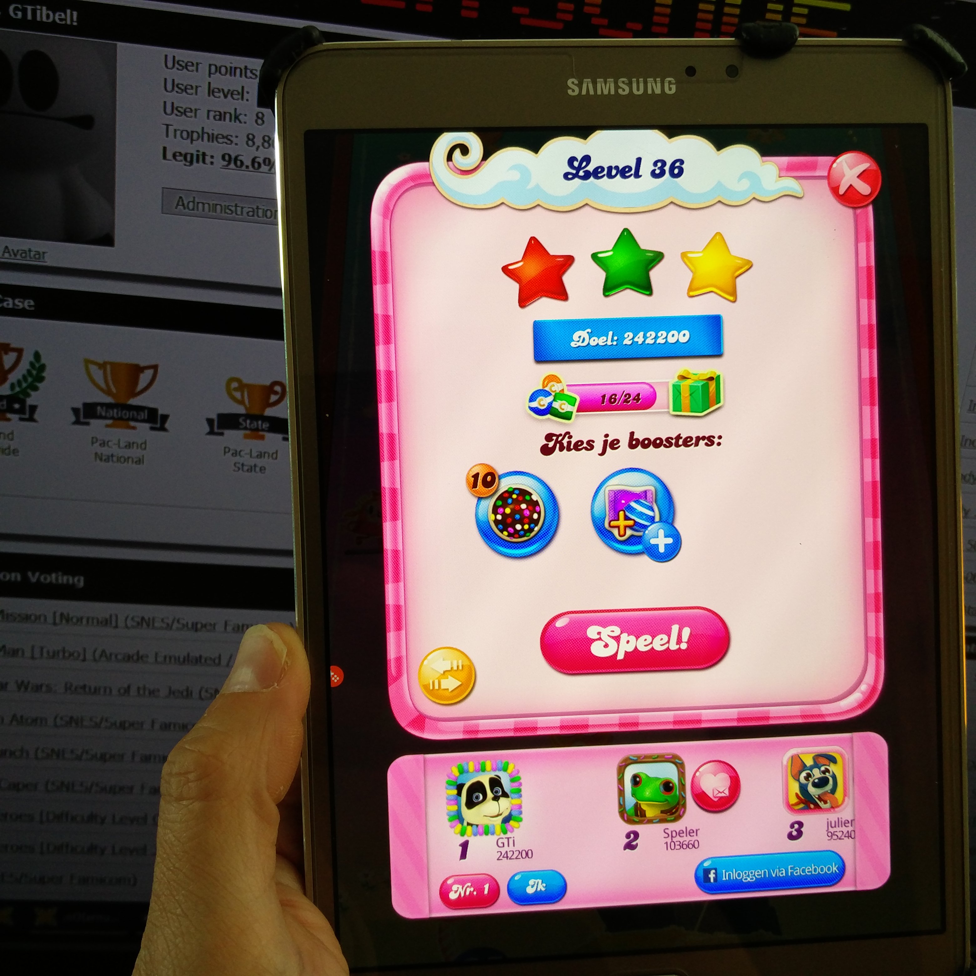 GTibel: Candy Crush Saga: Level 036 (Android) 242,200 points on 2019-08-21 04:46:10