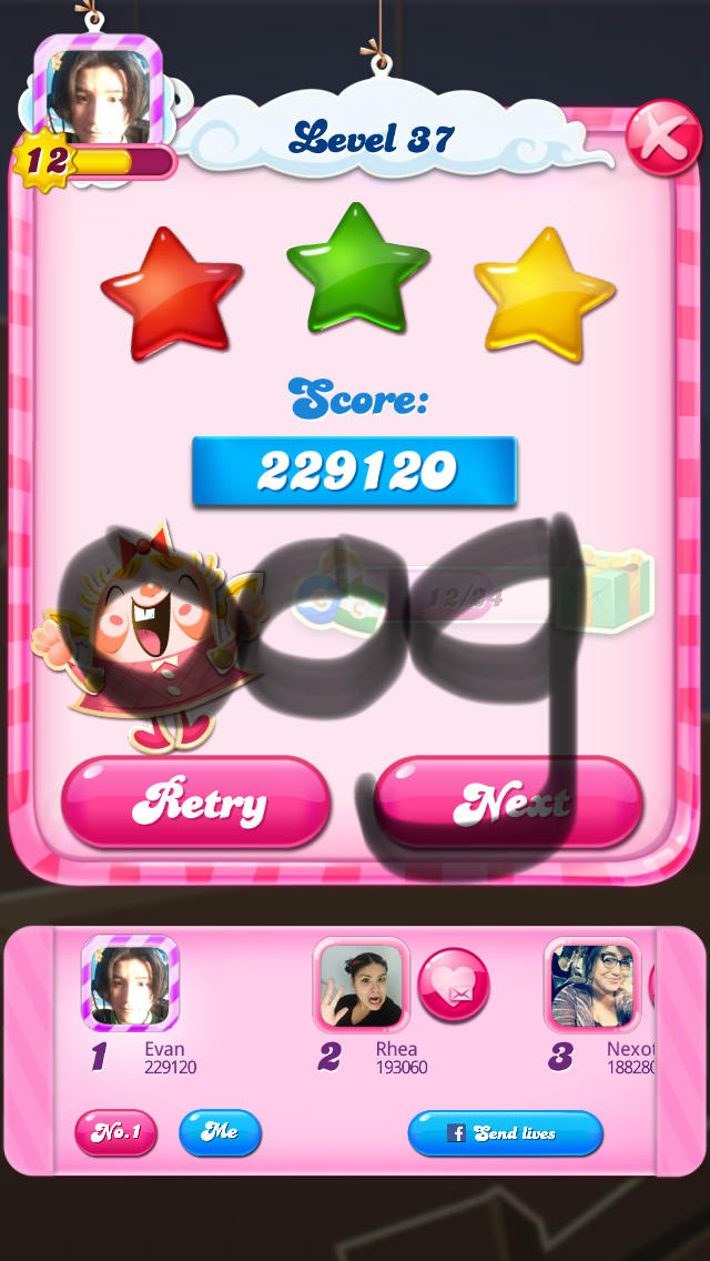Candy Crush Saga: Level 037 229,120 points
