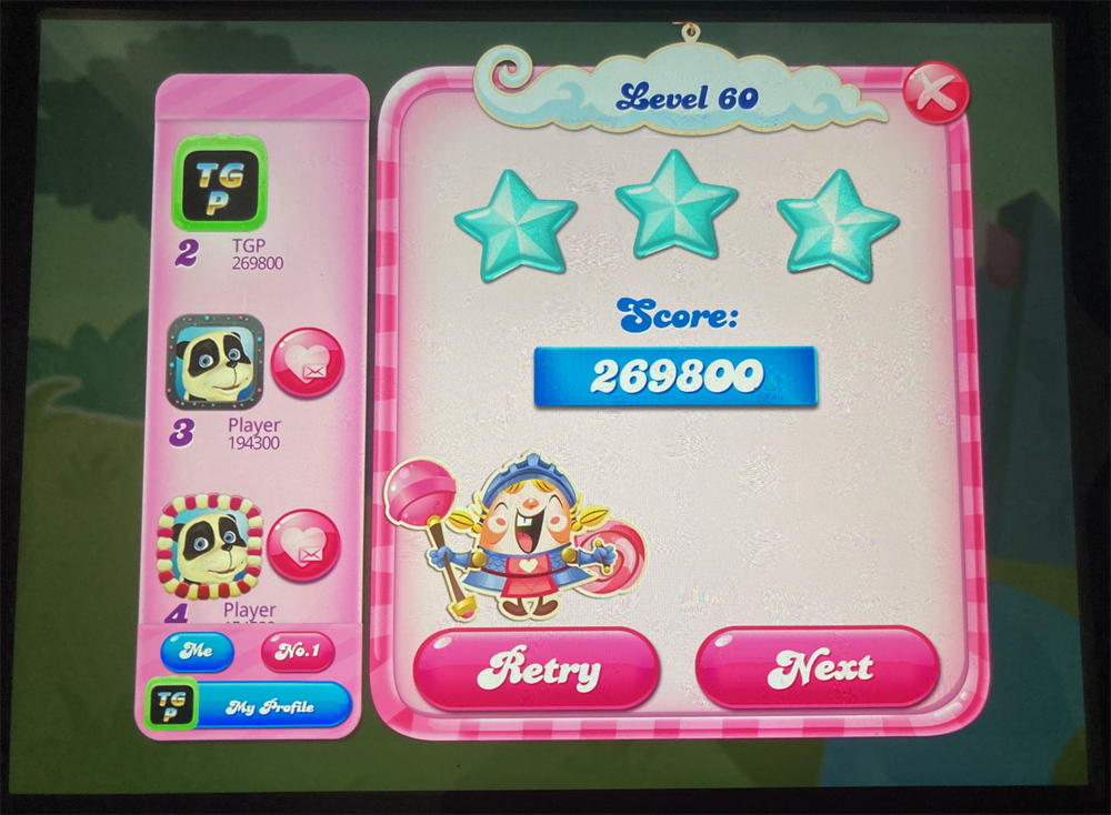 80sChips: Candy Crush Saga: Level 060 (iOS) 269,800 points on 2020-08-26 13:01:05