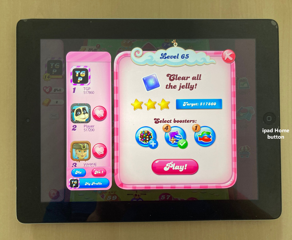 80sChips: Candy Crush Saga: Level 065 (iOS) 517,860 points on 2020-08-27 12:54:24